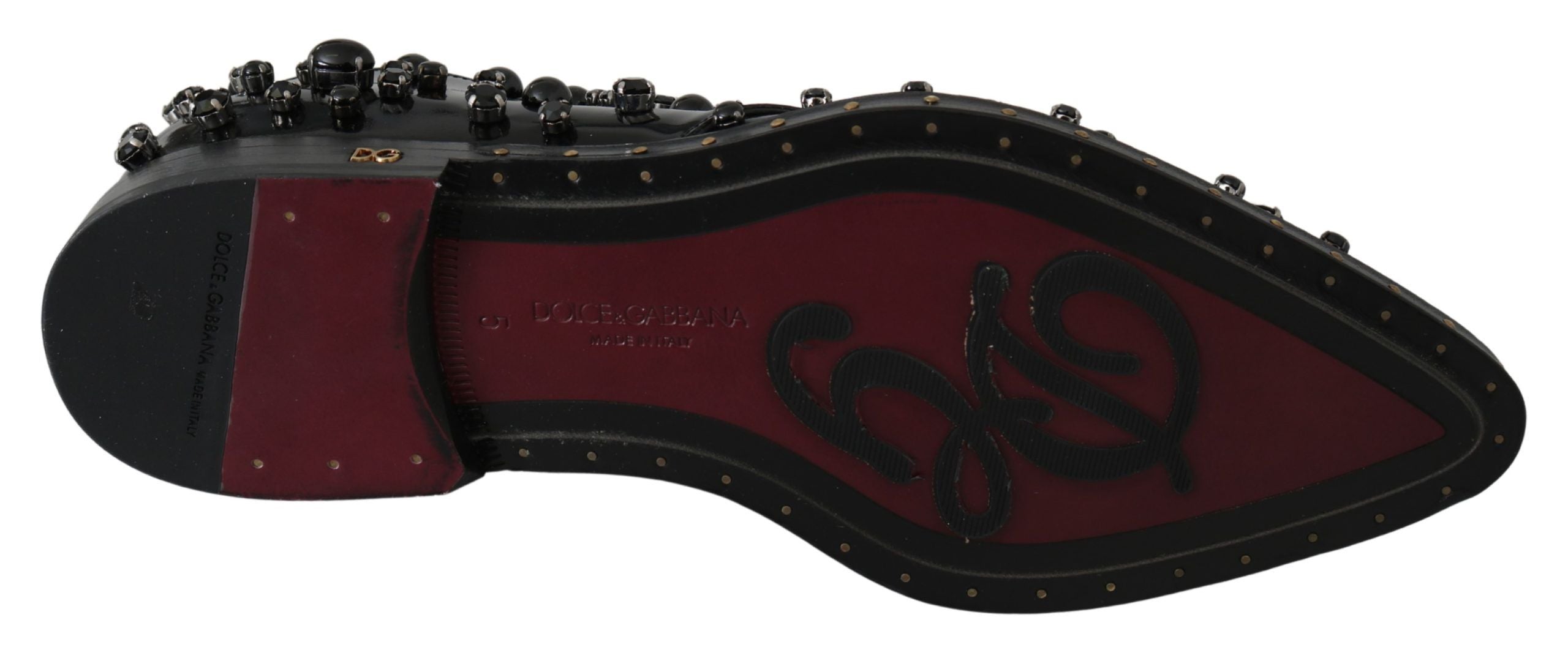 Dolce & Gabbana Elegante schwarze Abendschuhe mit Kristallen
