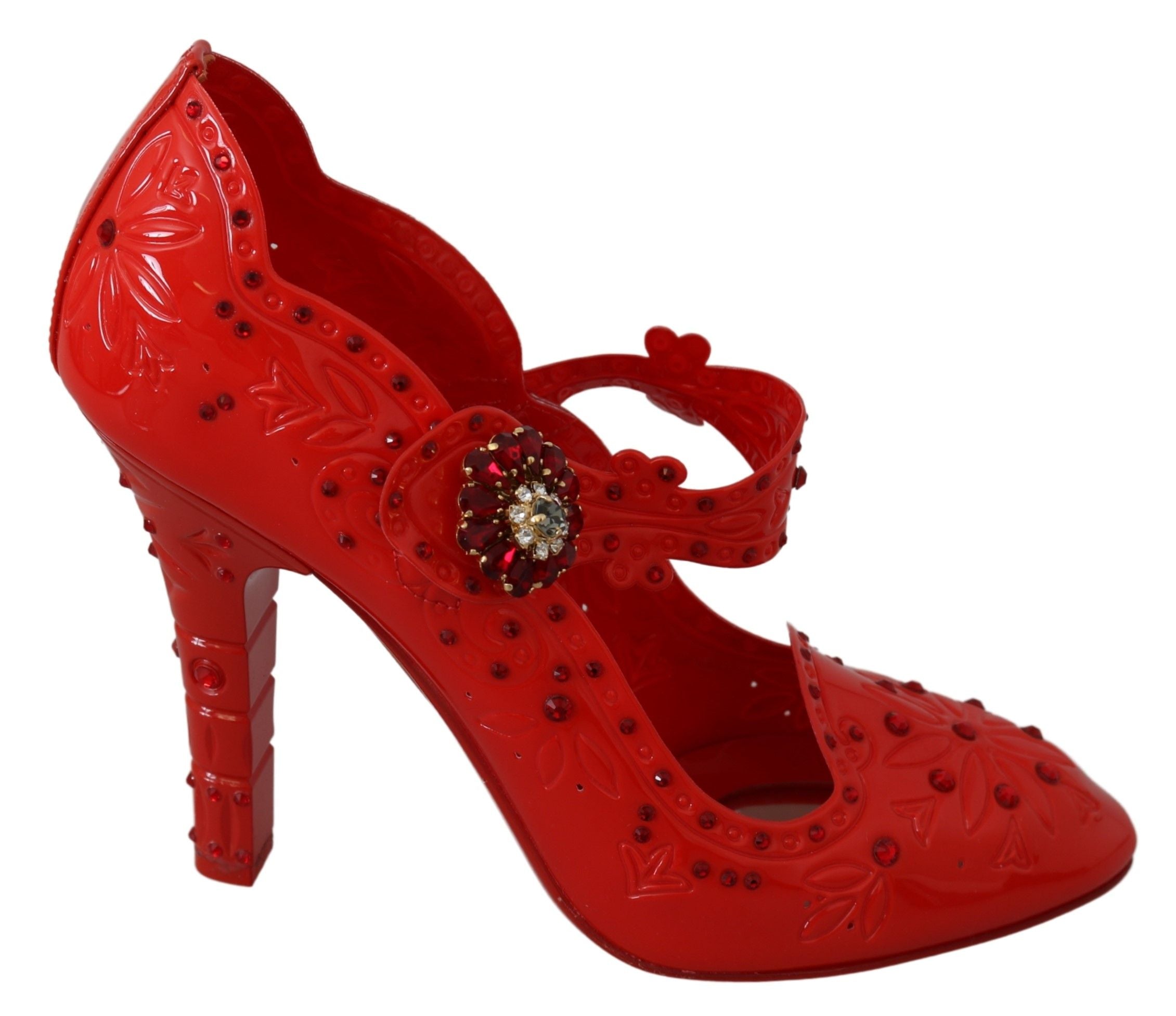 Dolce & Gabbana Schicke Cinderella-Pumps mit rotem Kristall