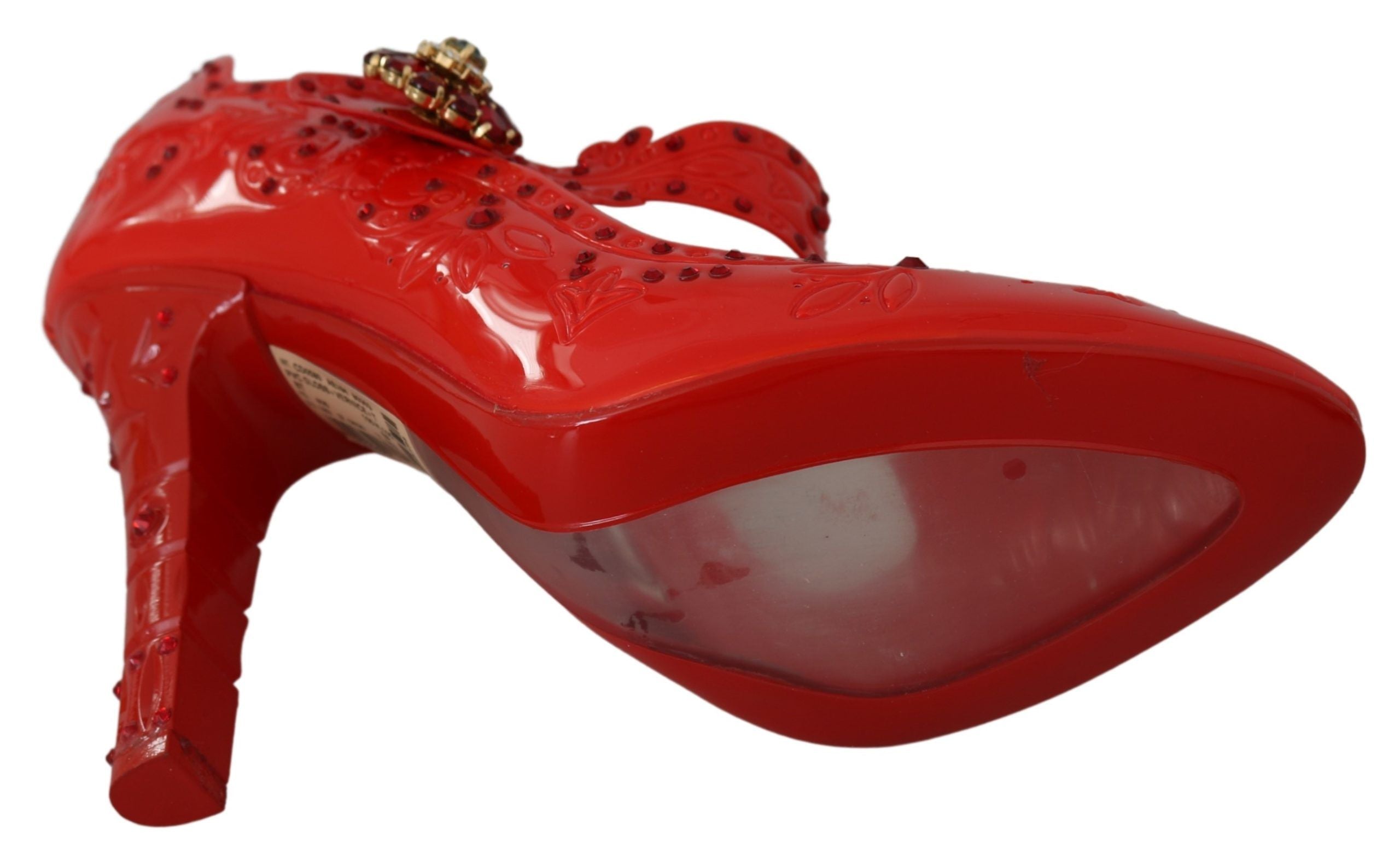 Dolce & Gabbana Schicke Cinderella-Pumps mit rotem Kristall
