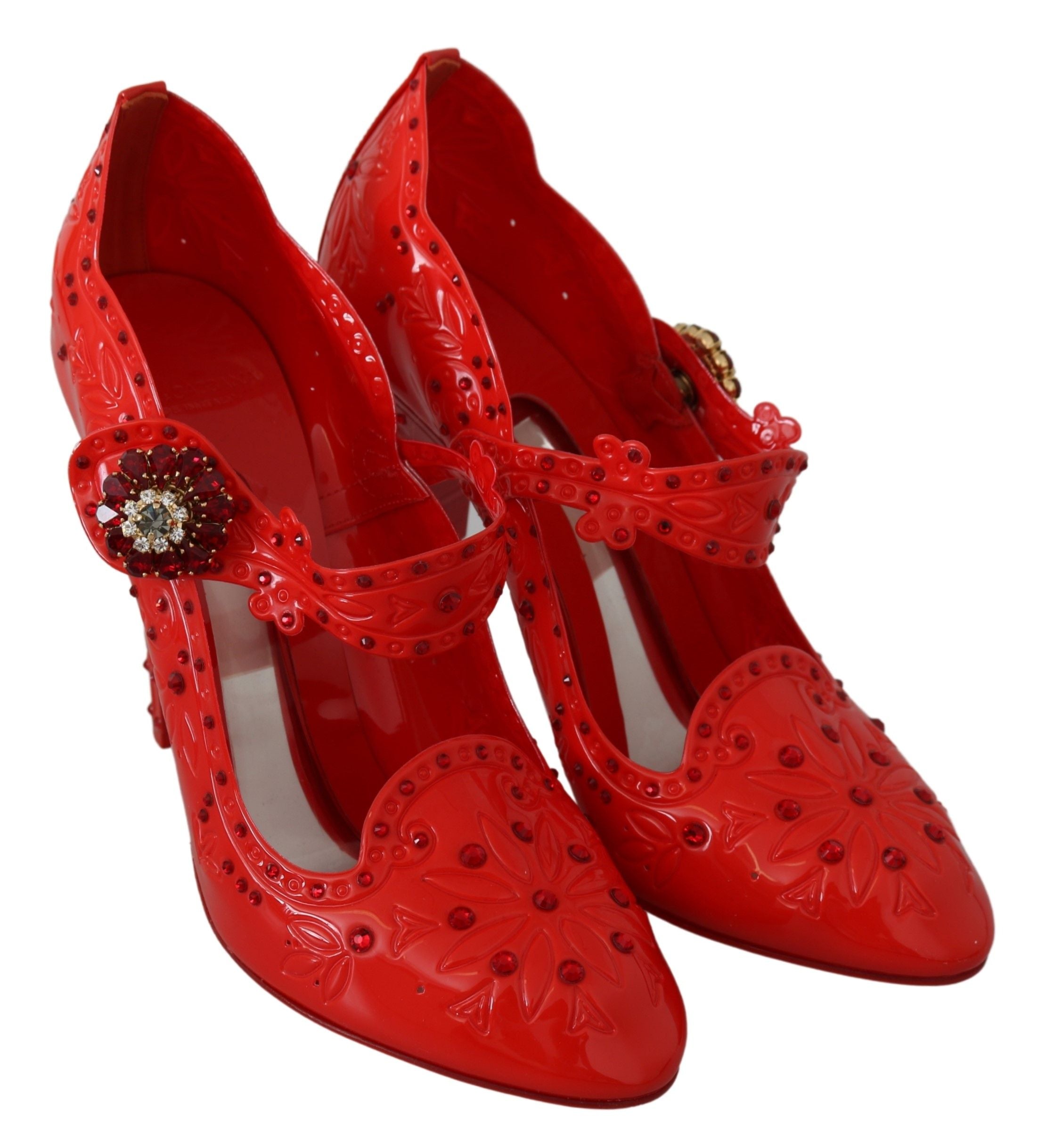 Dolce & Gabbana Schicke Cinderella-Pumps mit rotem Kristall