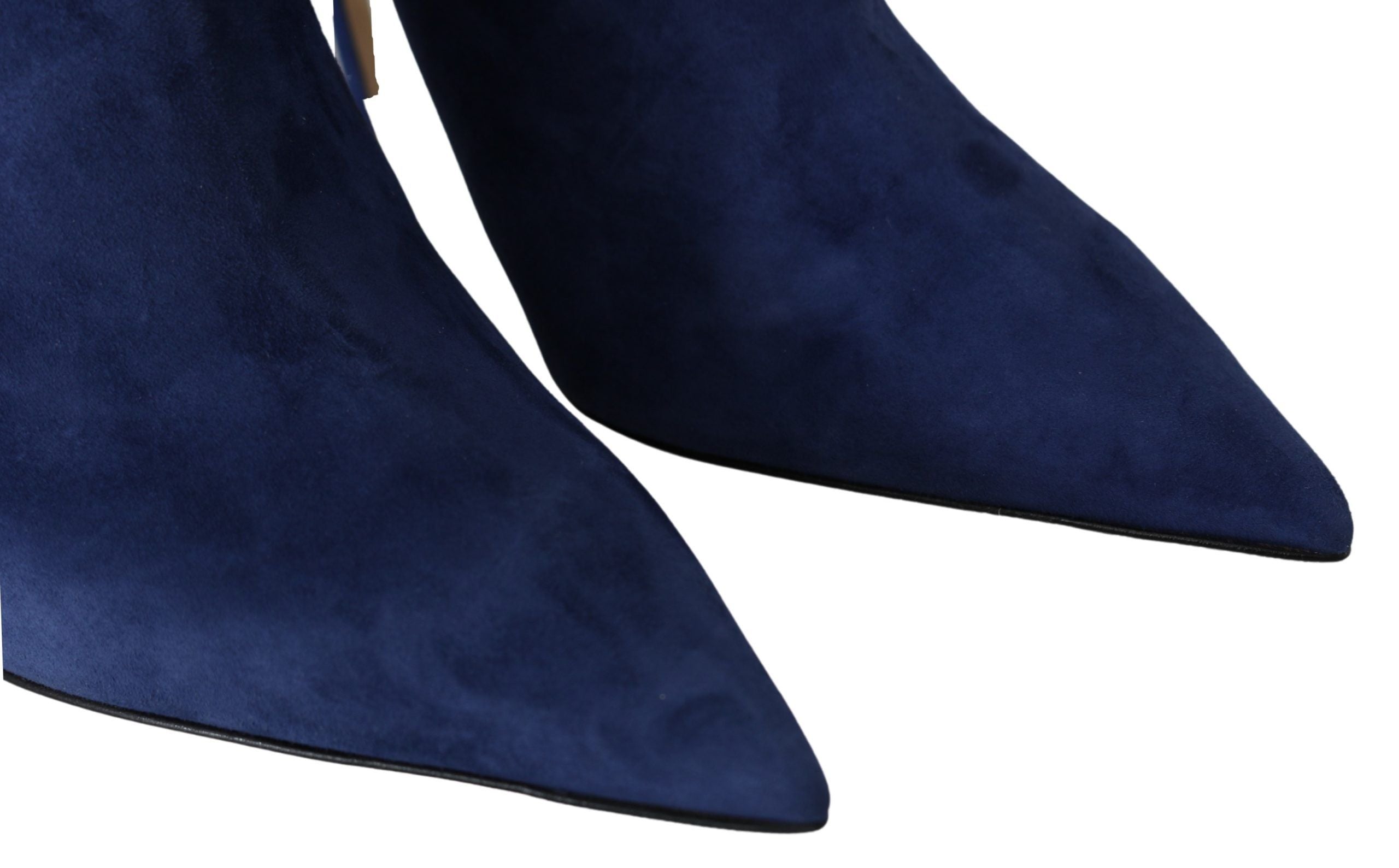 Cizme cu toc și baretă cu cristale Jimmy Choo Pop Blue