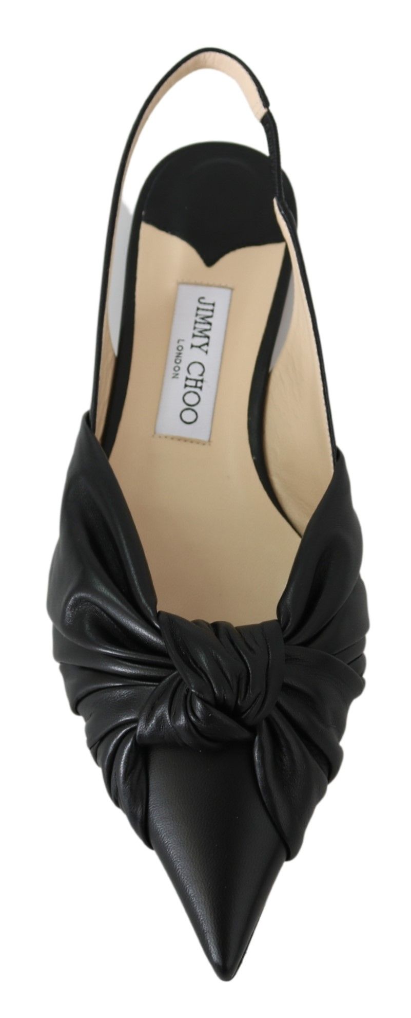 Jimmy Choo Elegante flache Lederschuhe mit spitzer Zehenpartie