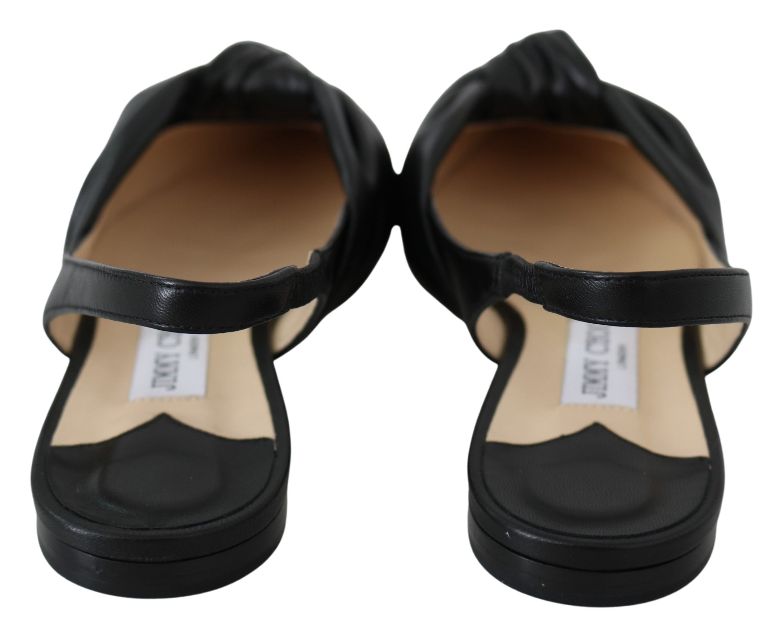 Jimmy Choo Elegante flache Lederschuhe mit spitzer Zehenpartie