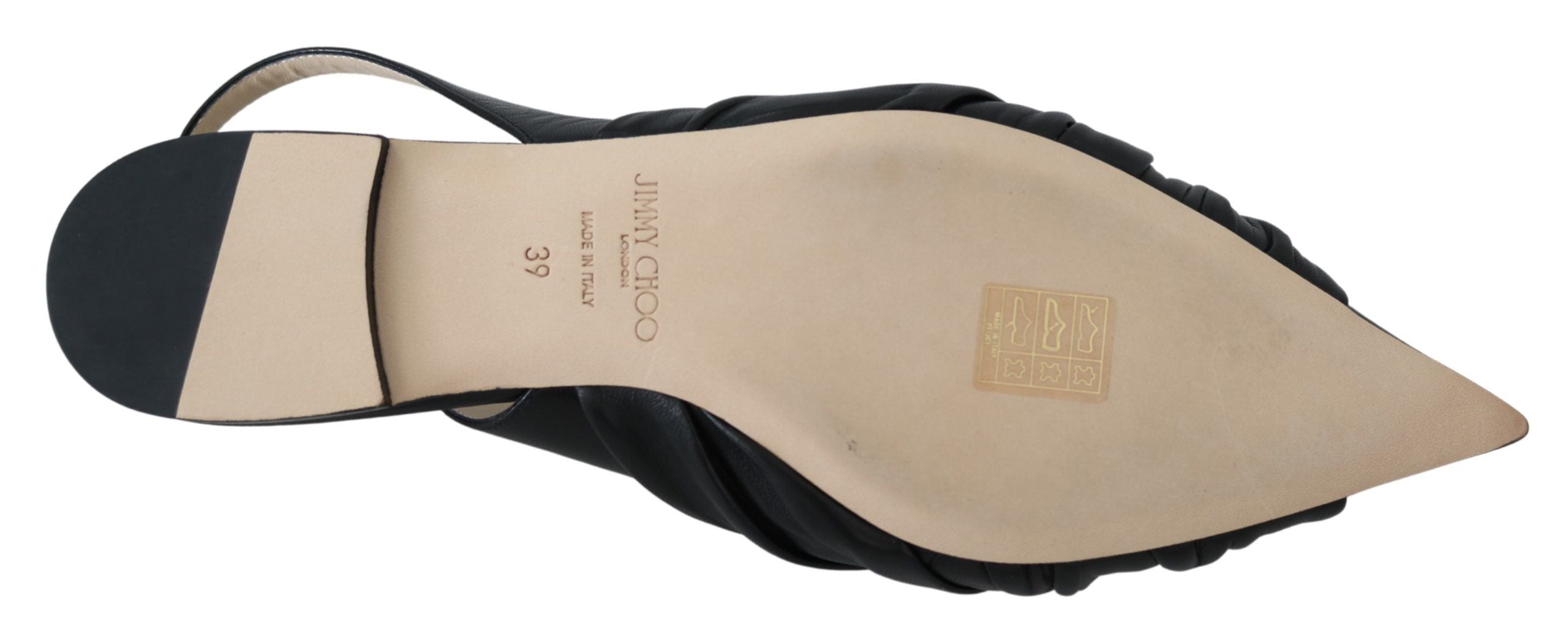Jimmy Choo Elegante flache Lederschuhe mit spitzer Zehenpartie