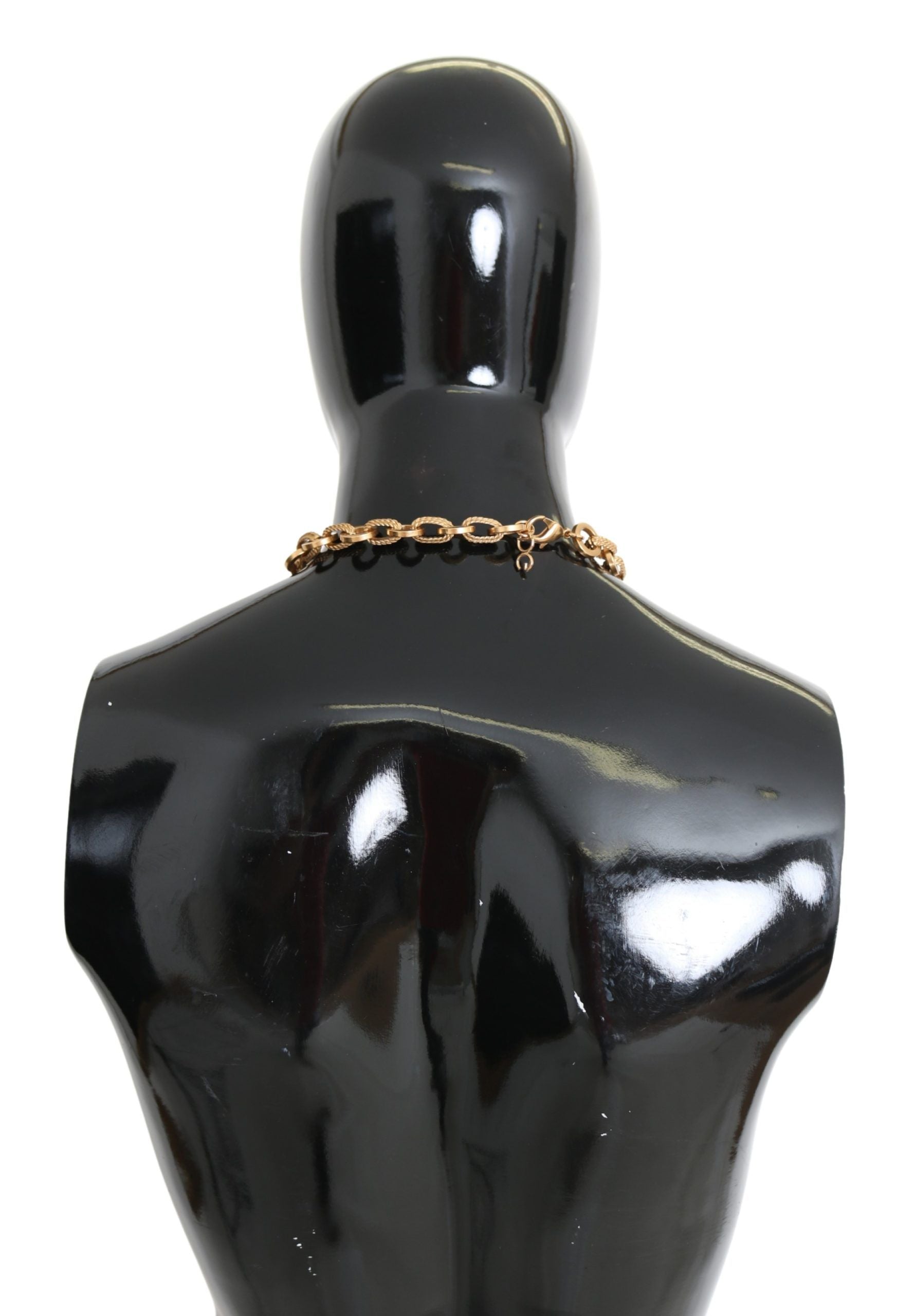 Dolce & Gabbana Elegante, goldene Statement-Halskette mit floralem Kristall