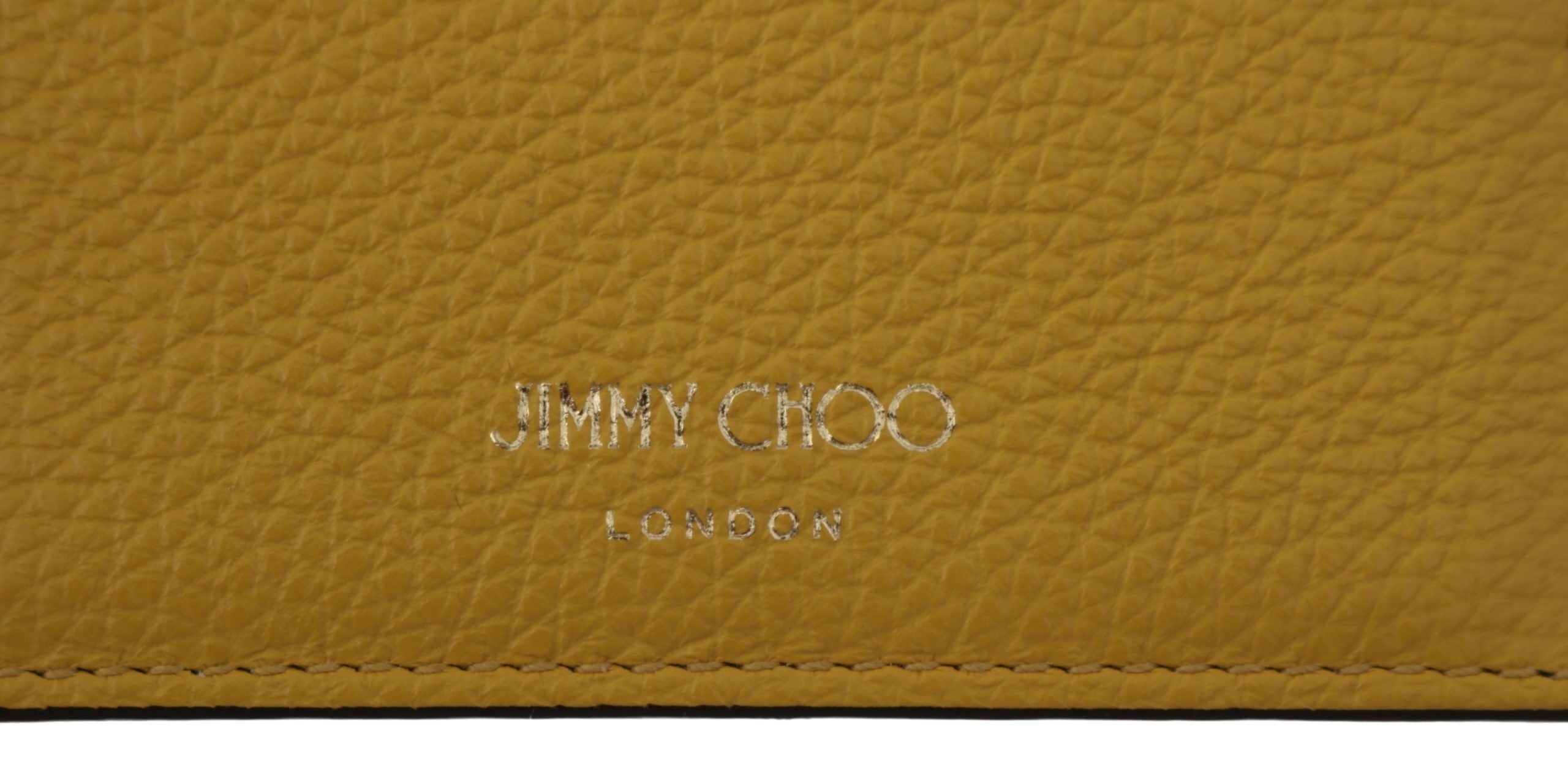 Portcarduri Jimmy Choo din piele galben Sunshine