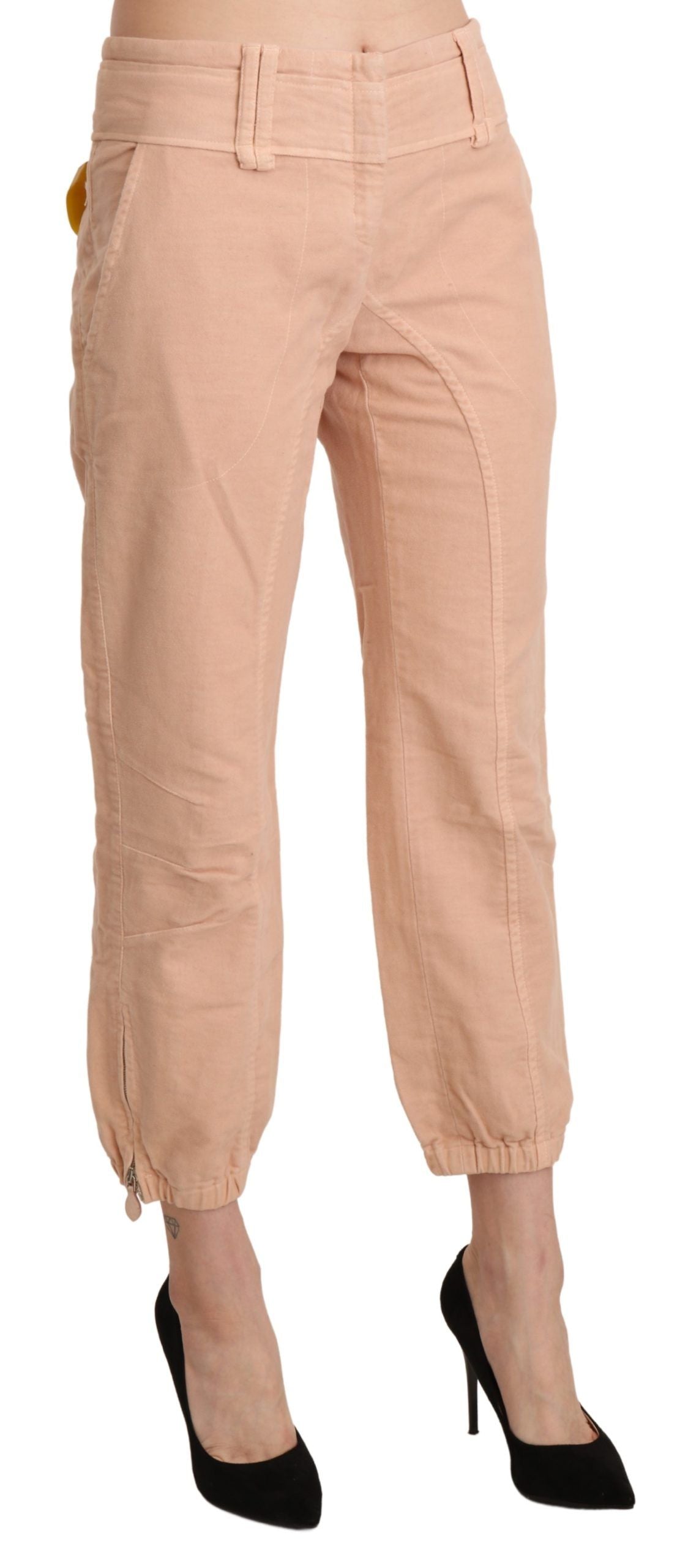 Ermanno Scervino Schicke beige kurze Baumwollhose