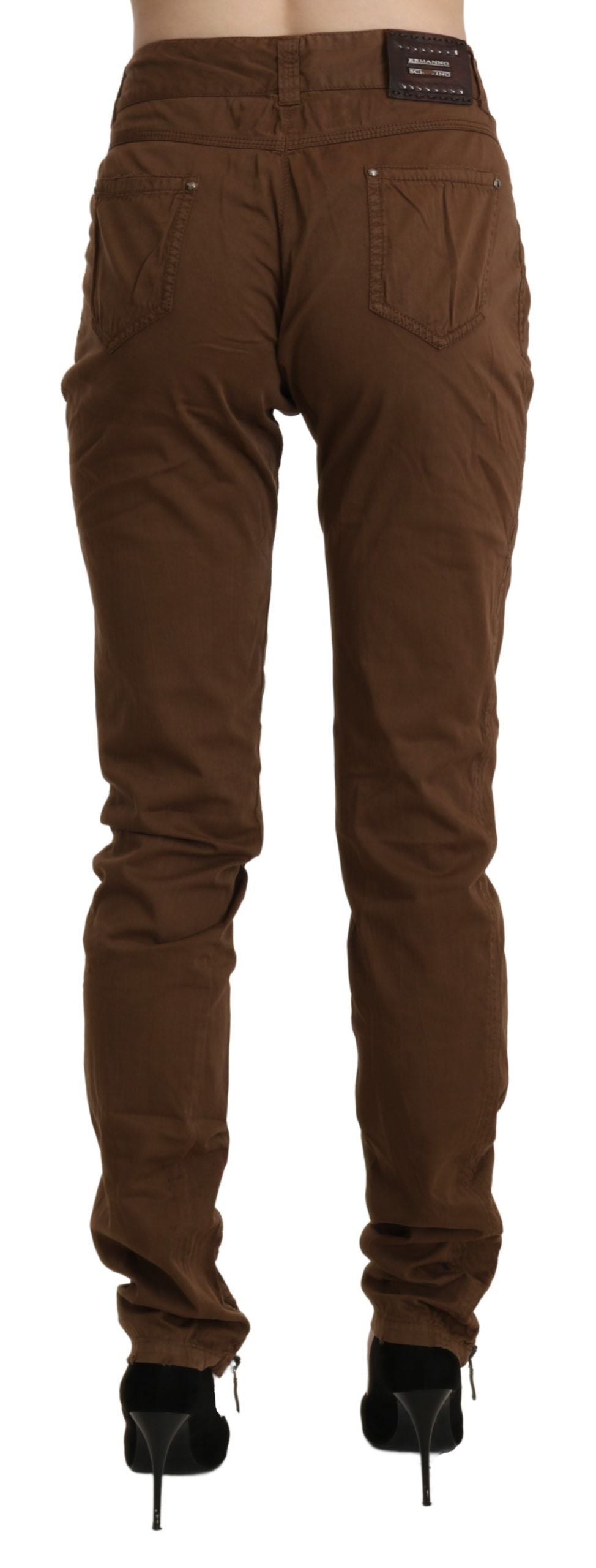 Ermanno Scervino – Schicke Skinny-Hose aus Baumwolle mit hoher Taille