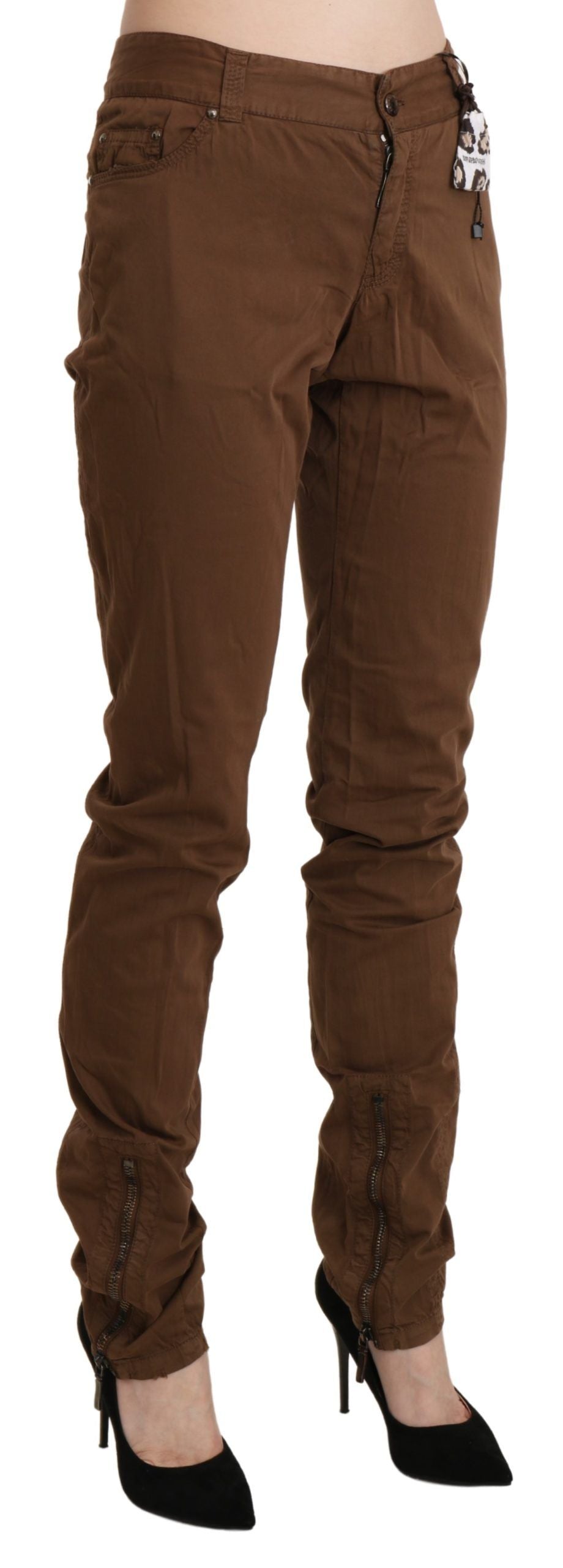 Ermanno Scervino – Schicke Skinny-Hose aus Baumwolle mit hoher Taille