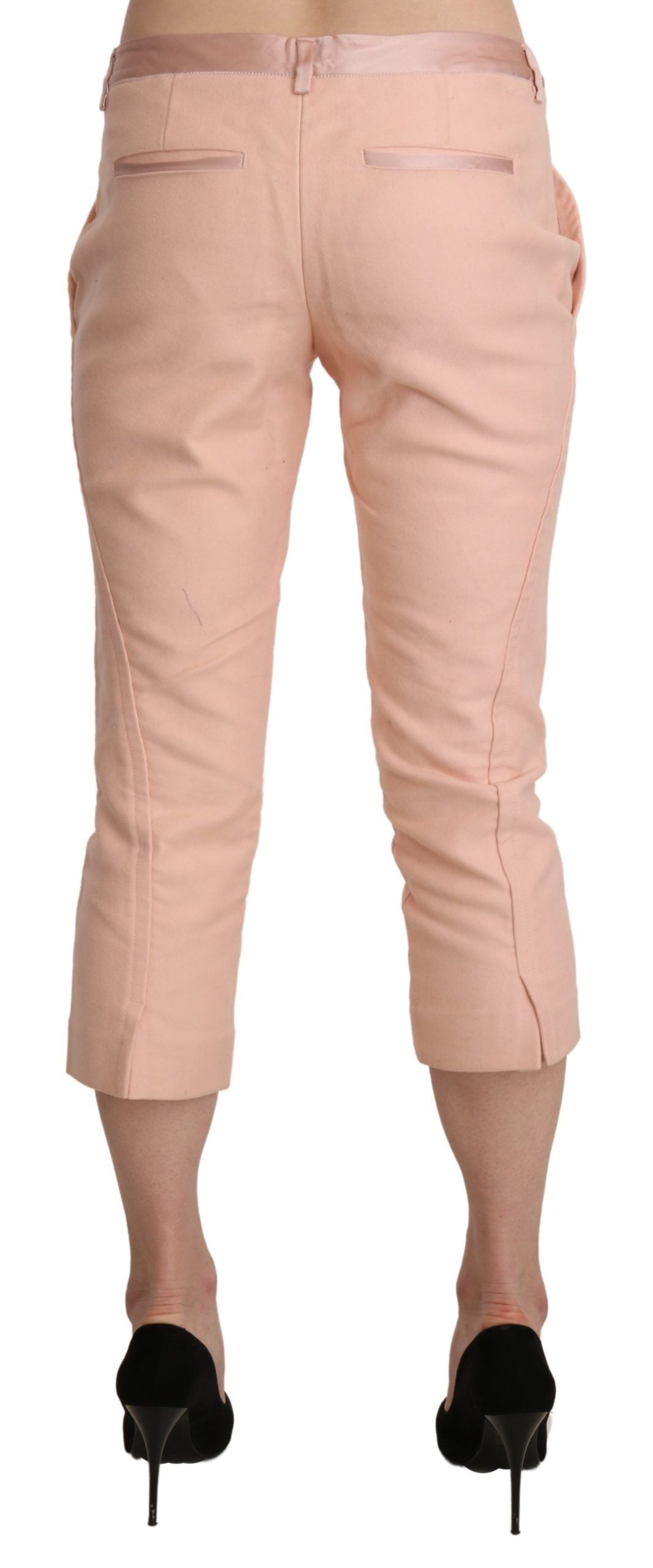 Pantaloni capri skinny roz Chic Ermanno Scervino