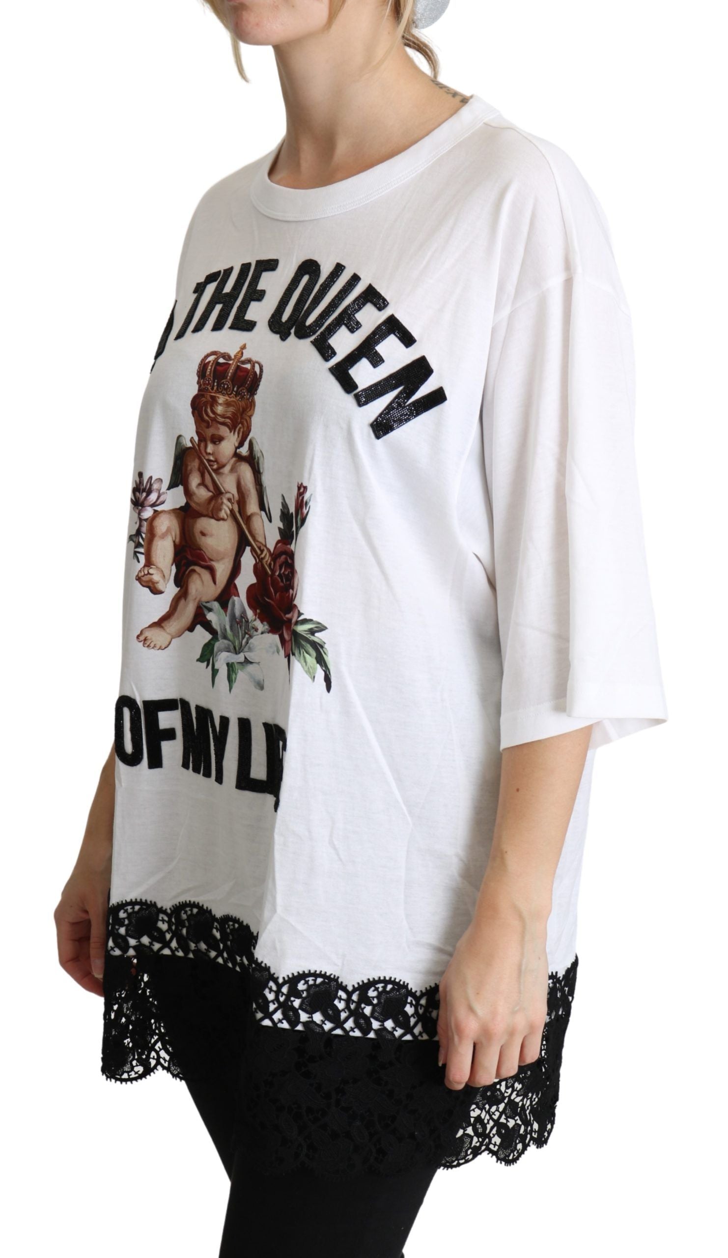 Dolce & Gabbana – Elegantes weißes T-Shirt aus Baumwollmischung