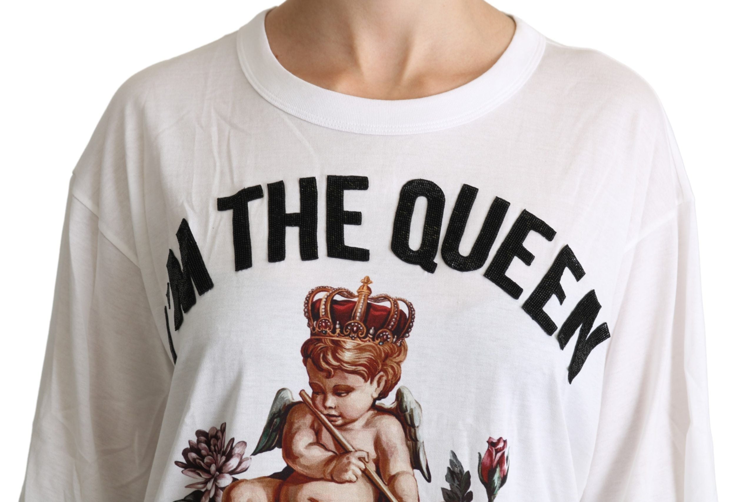 Dolce & Gabbana – Elegantes weißes T-Shirt aus Baumwollmischung