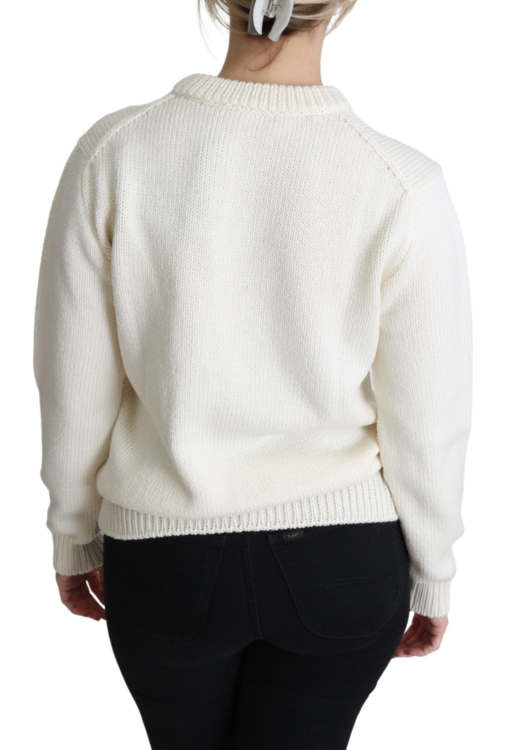 Dolce & Gabbana Eleganter Strickpullover mit Sonnenblumen