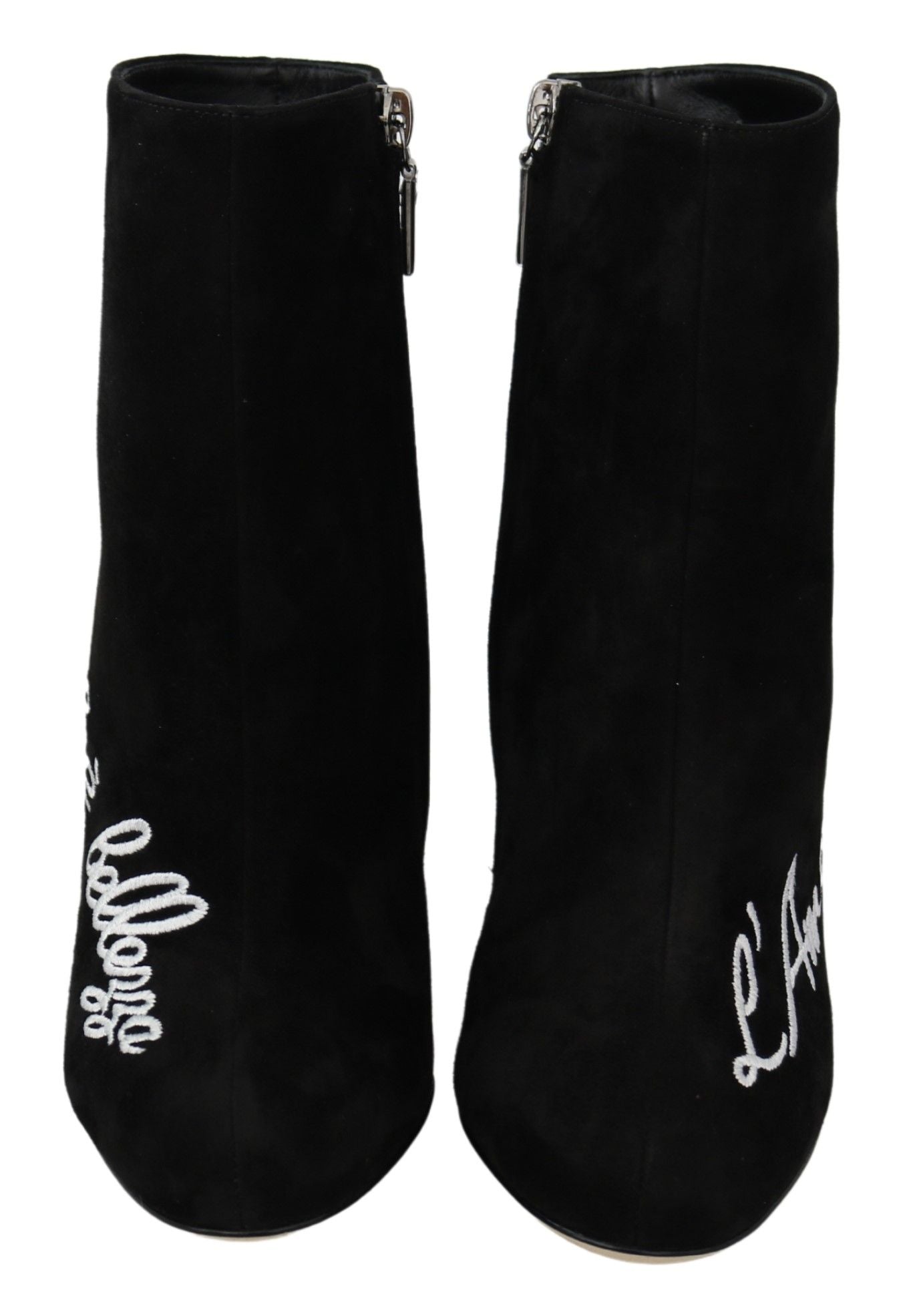 Dolce & Gabbana bestickte Stiefeletten aus Lammwildleder