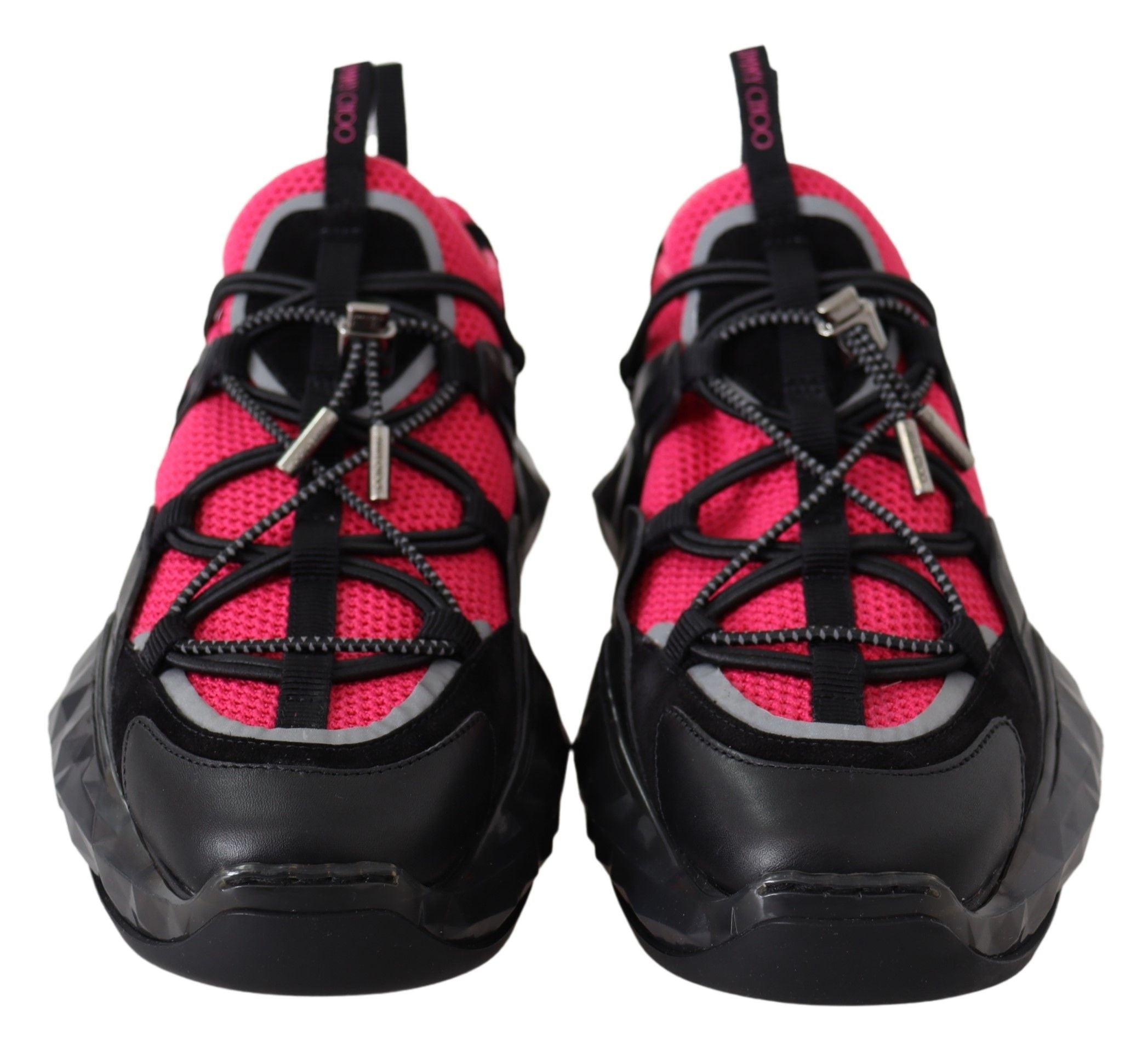 Jimmy Choo Electric Elegance Leder-Mesh-Sneaker
