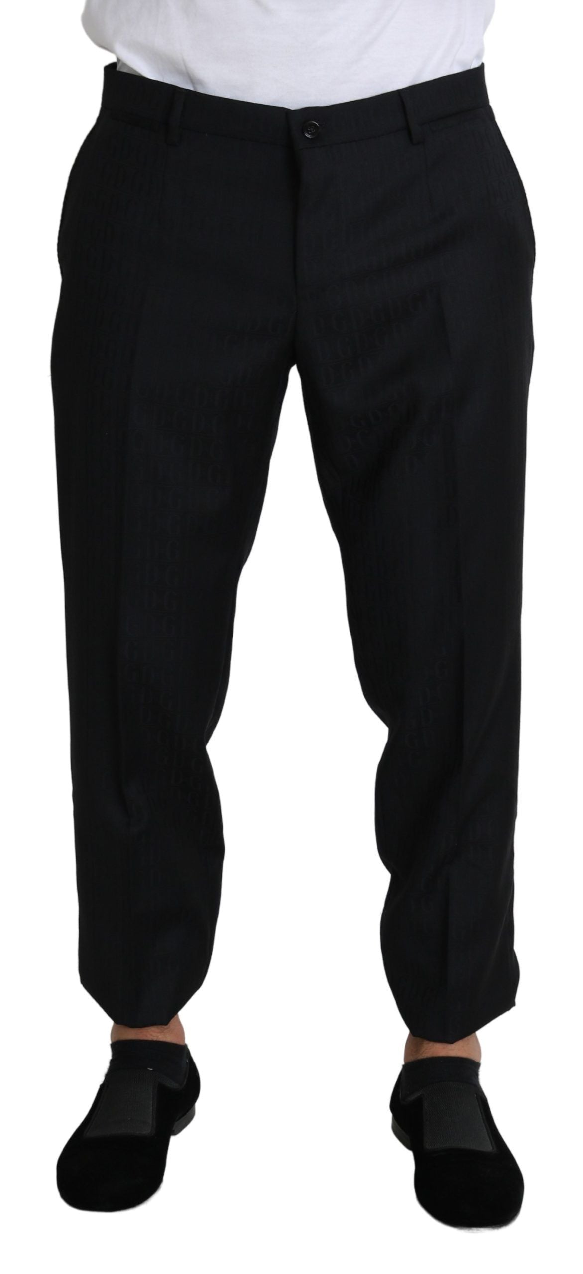 Dolce & Gabbana Elegante schwarze Cropped-Hose aus Schurwolle