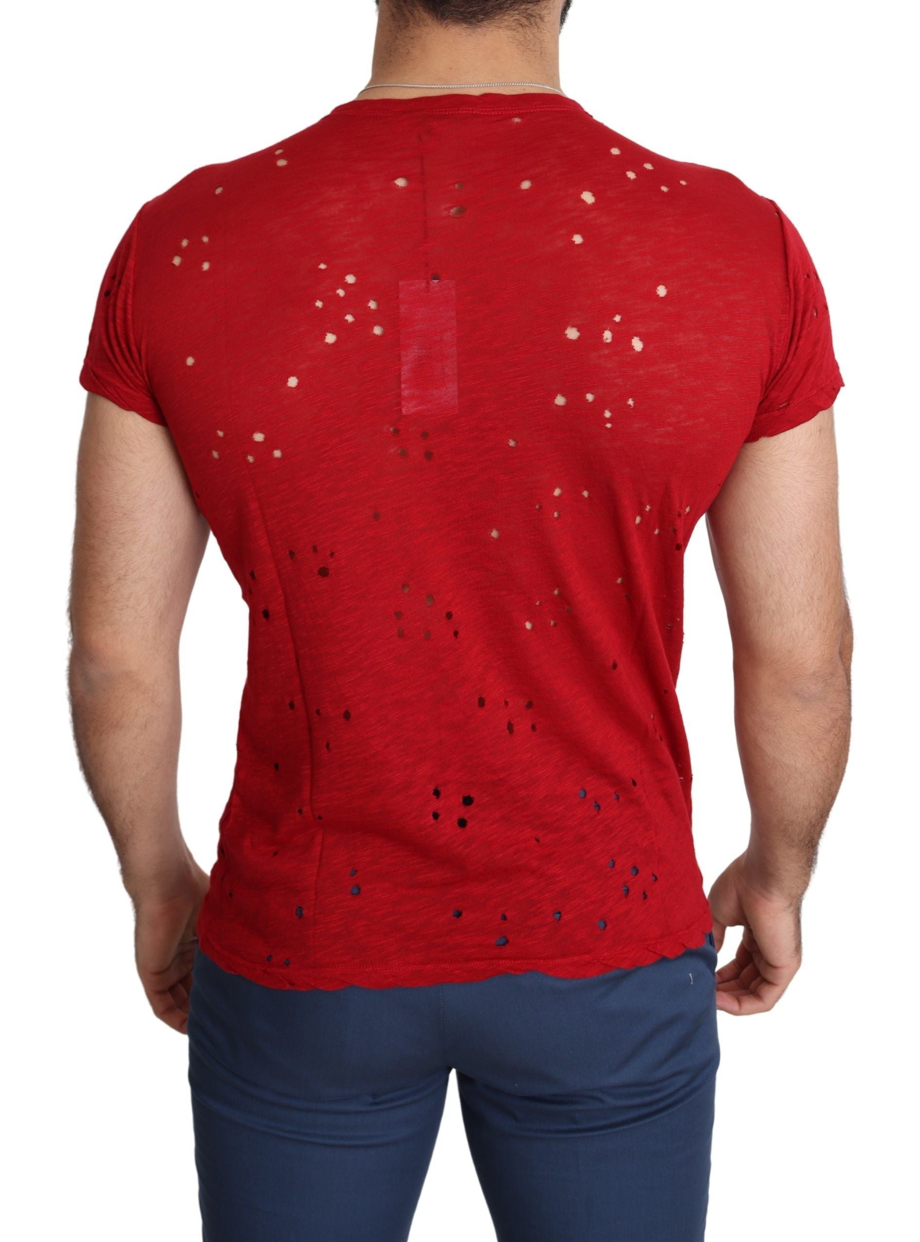 Guess Strahlend rotes Baumwoll-T-Shirt, perfekt für den Alltagsstil