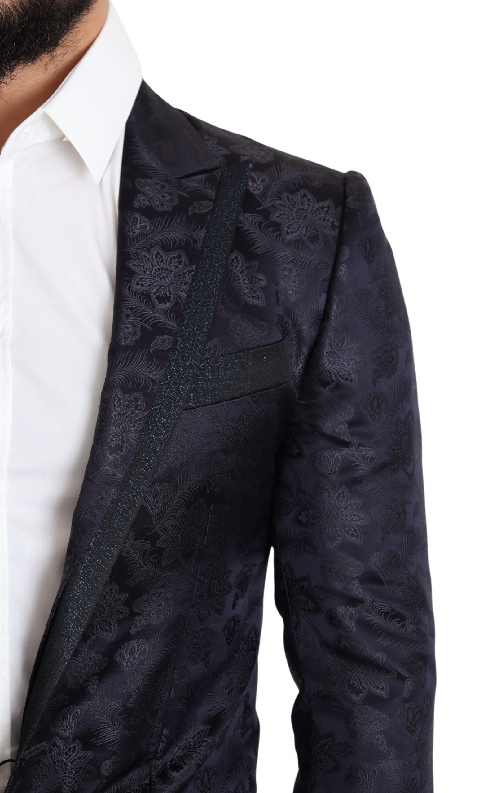Dolce & Gabbana – Eleganter Martini-Blazer aus Seidenmischung in Blau