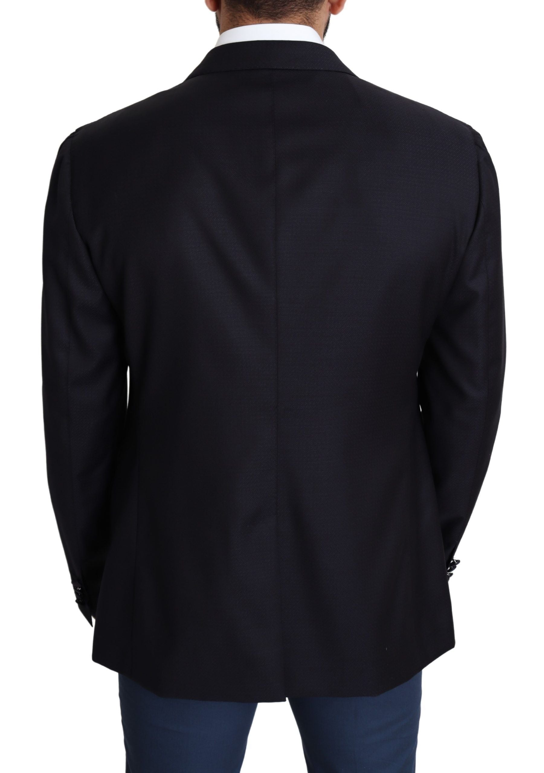 Dolce & Gabbana Eleganter schwarzer Herrenblazer aus Schurwolle