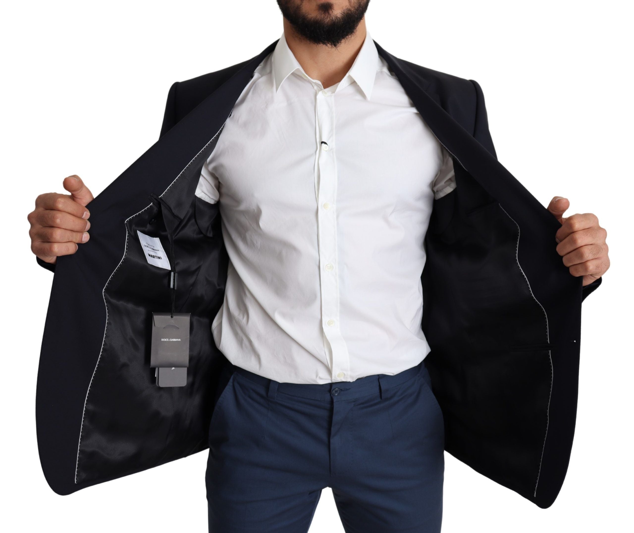 Dolce & Gabbana – Exquisiter schwarzer Martini-Blazer aus Wollstretch