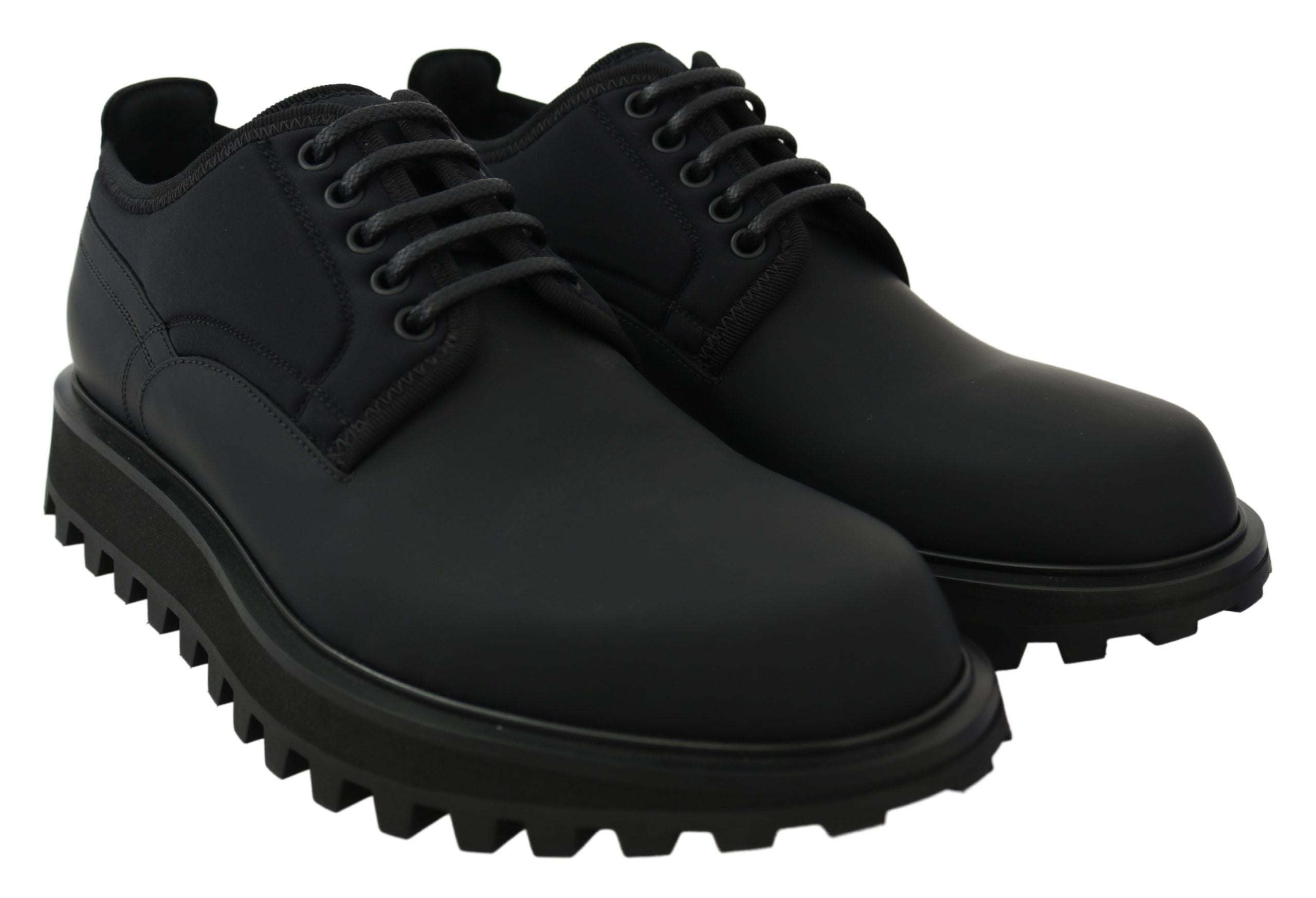 Pantofi Derby Dolce & Gabbana Elegant Black din piele de vițel