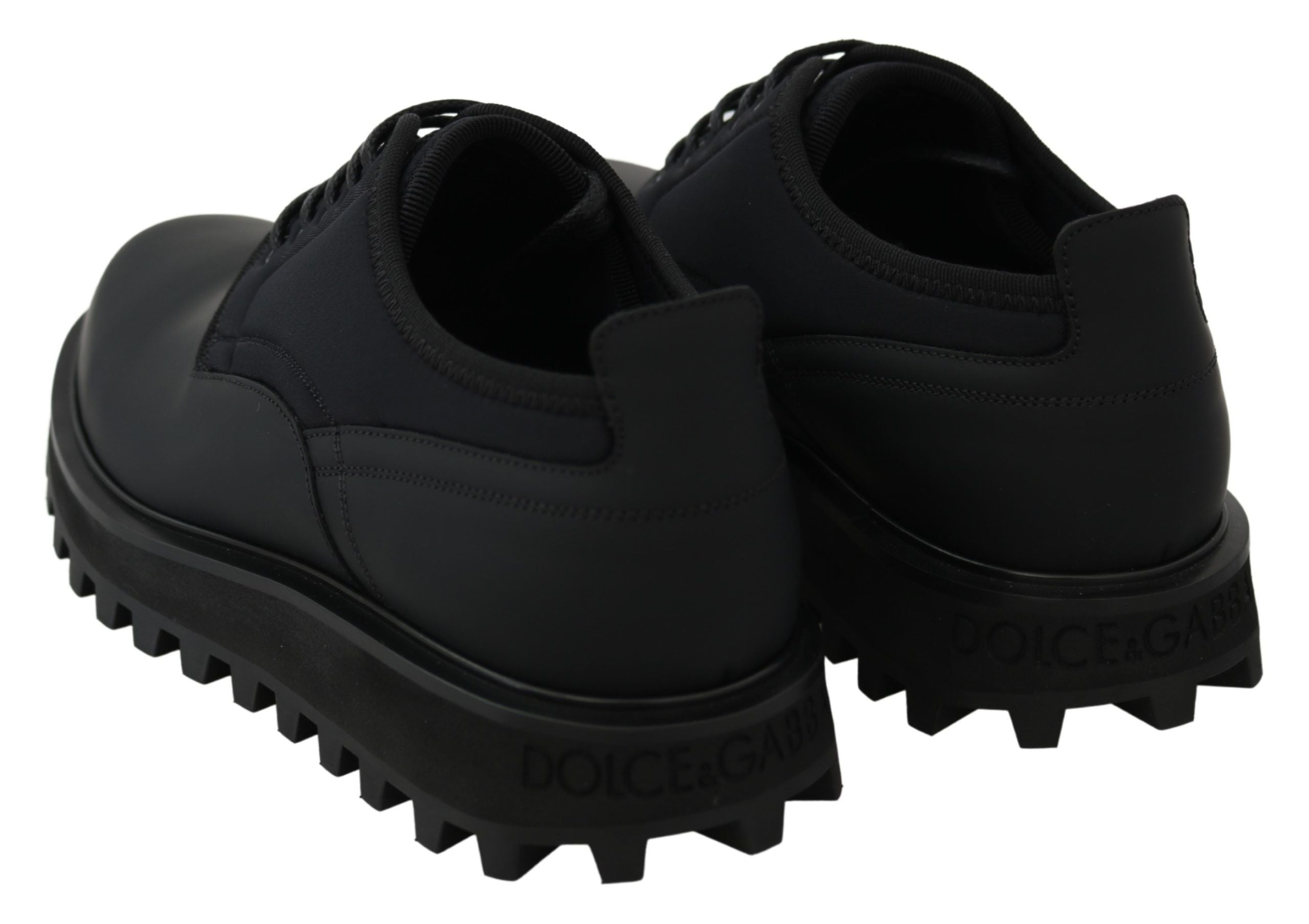 Pantofi Derby Dolce & Gabbana Elegant Black din piele de vițel