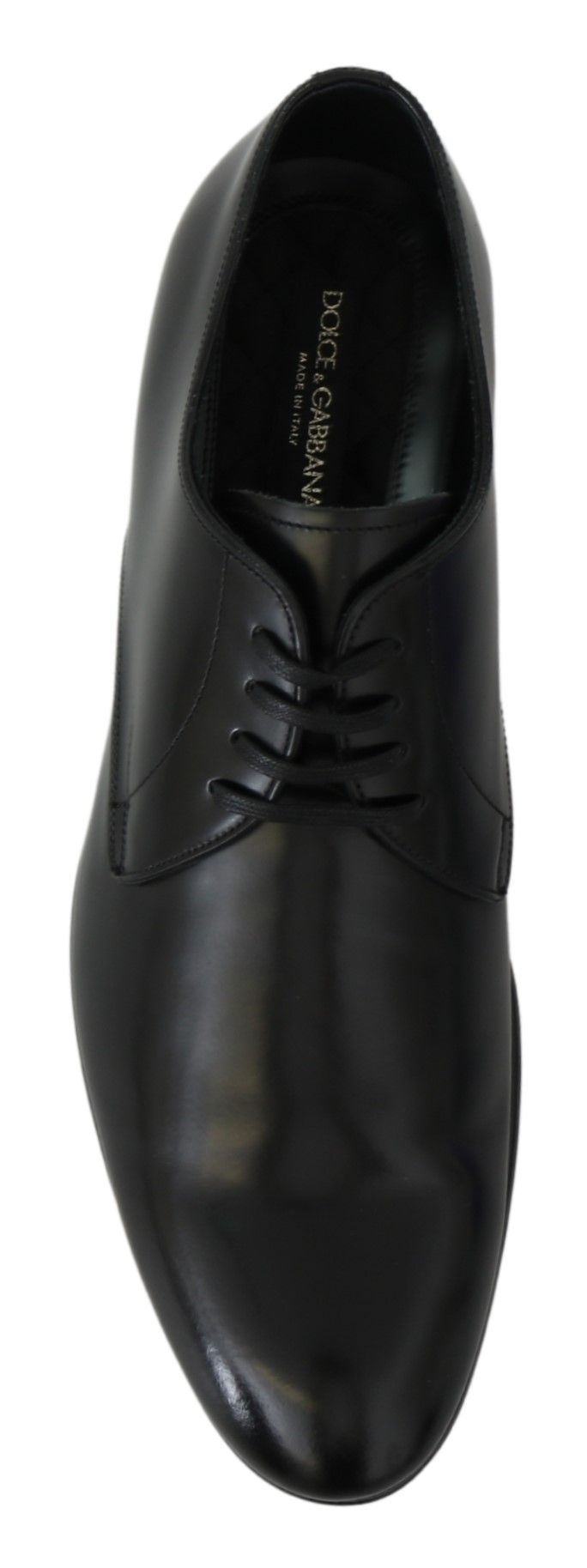Dolce & Gabbana Elegante Derby-Schuhe aus schwarzem Leder