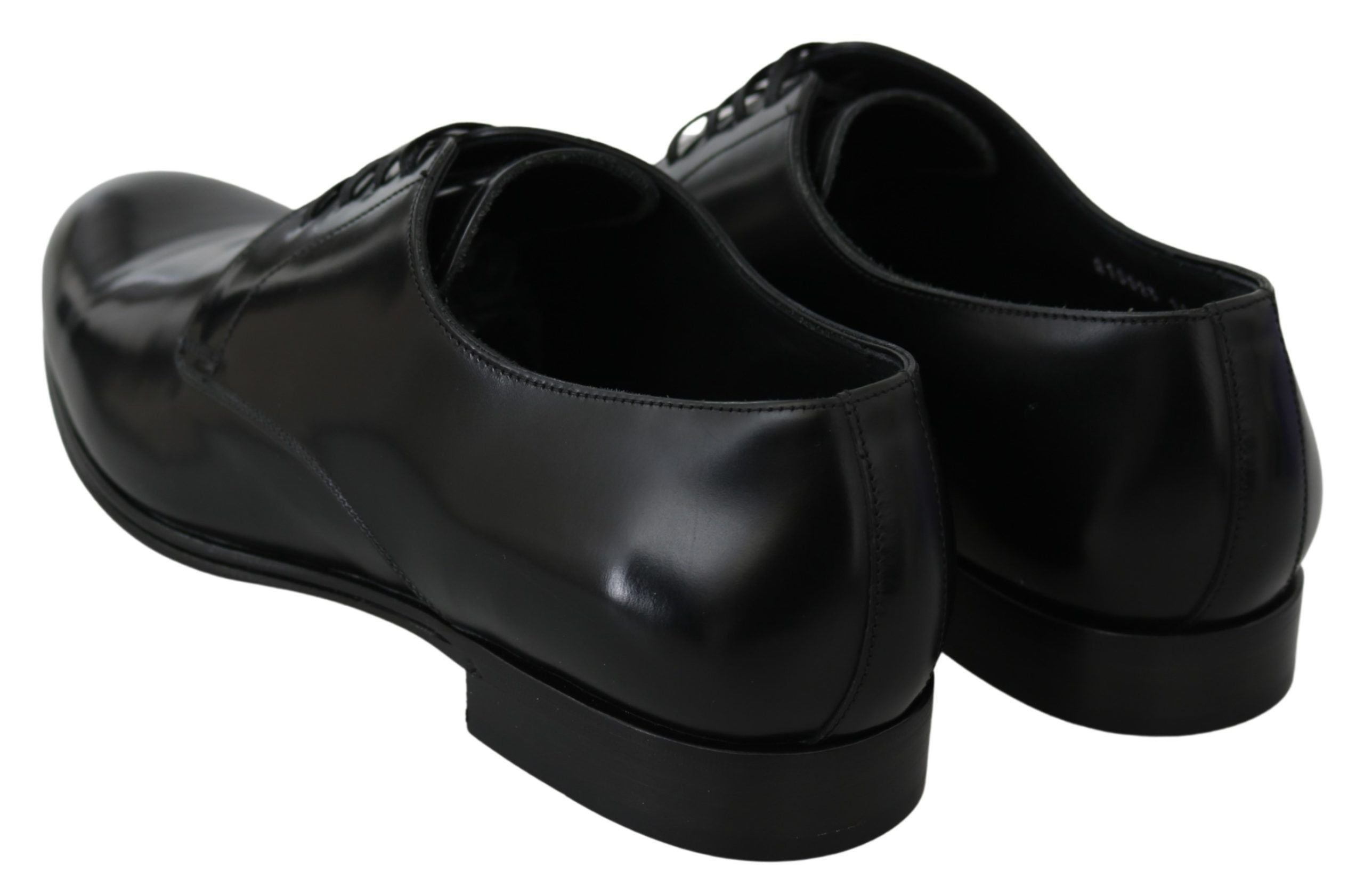Dolce & Gabbana Elegante Derby-Schuhe aus schwarzem Leder