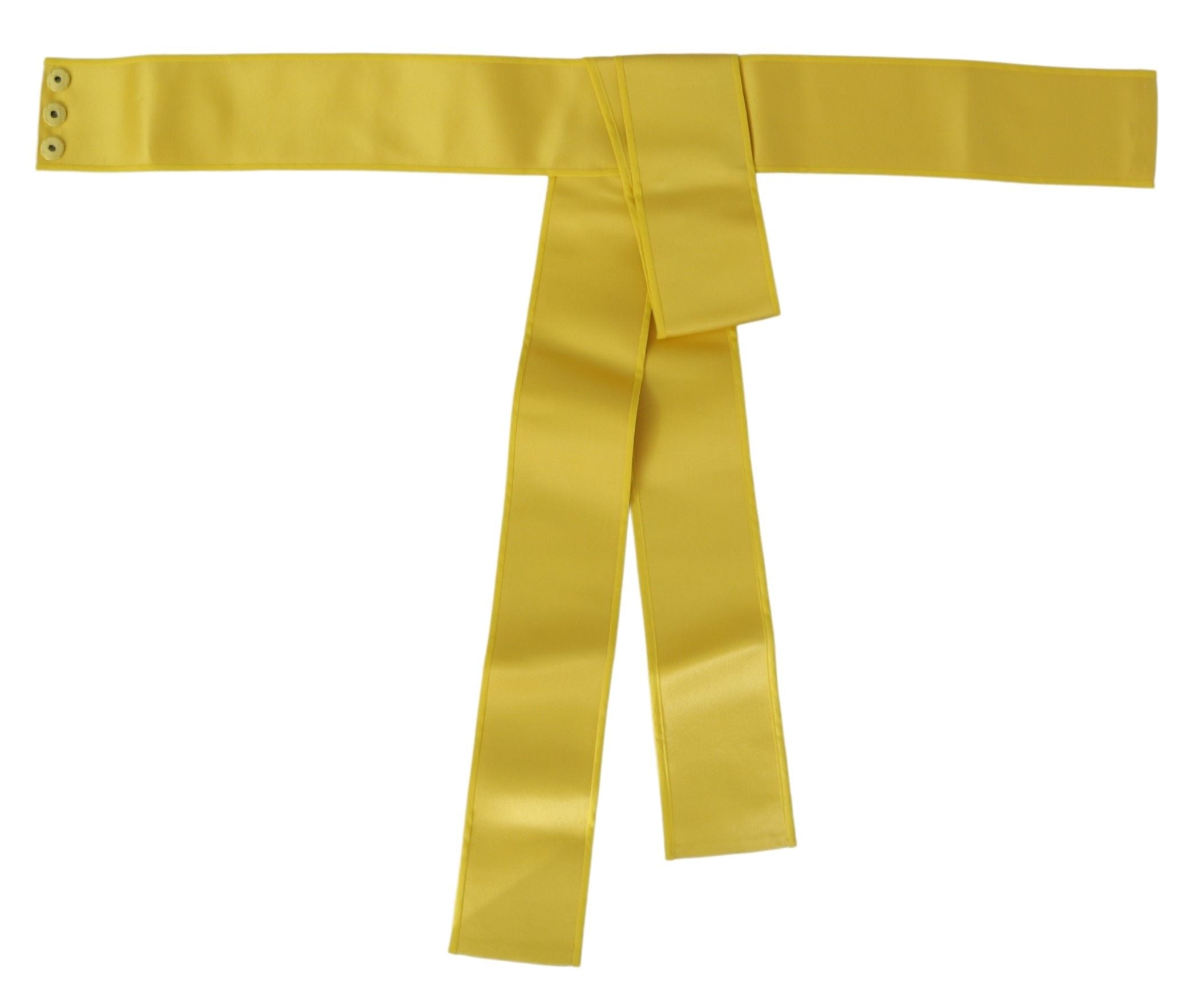 Dolce & Gabbana Chic Silk Yellow Eleganter Damengürtel