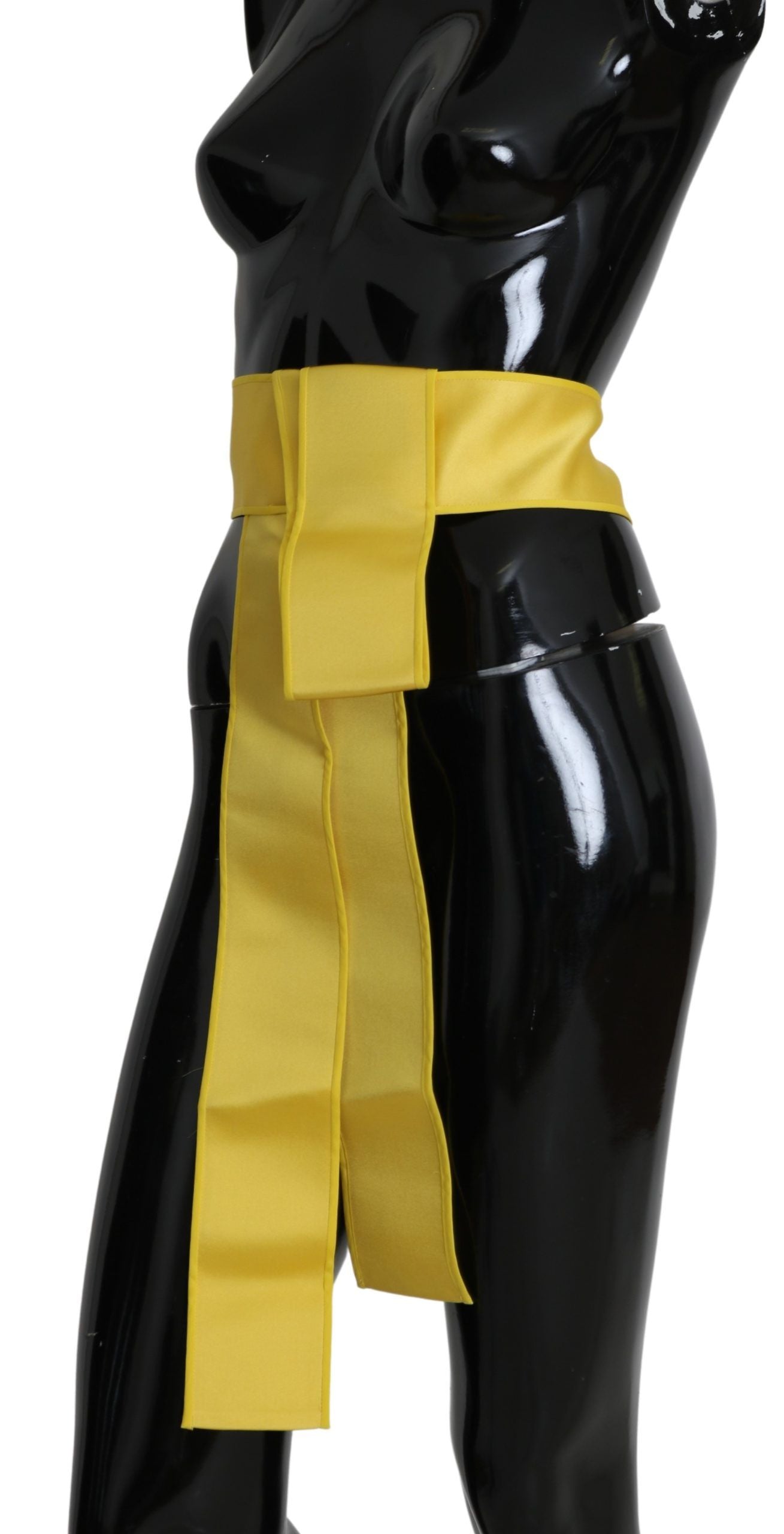 Dolce & Gabbana Chic Silk Yellow Eleganter Damengürtel