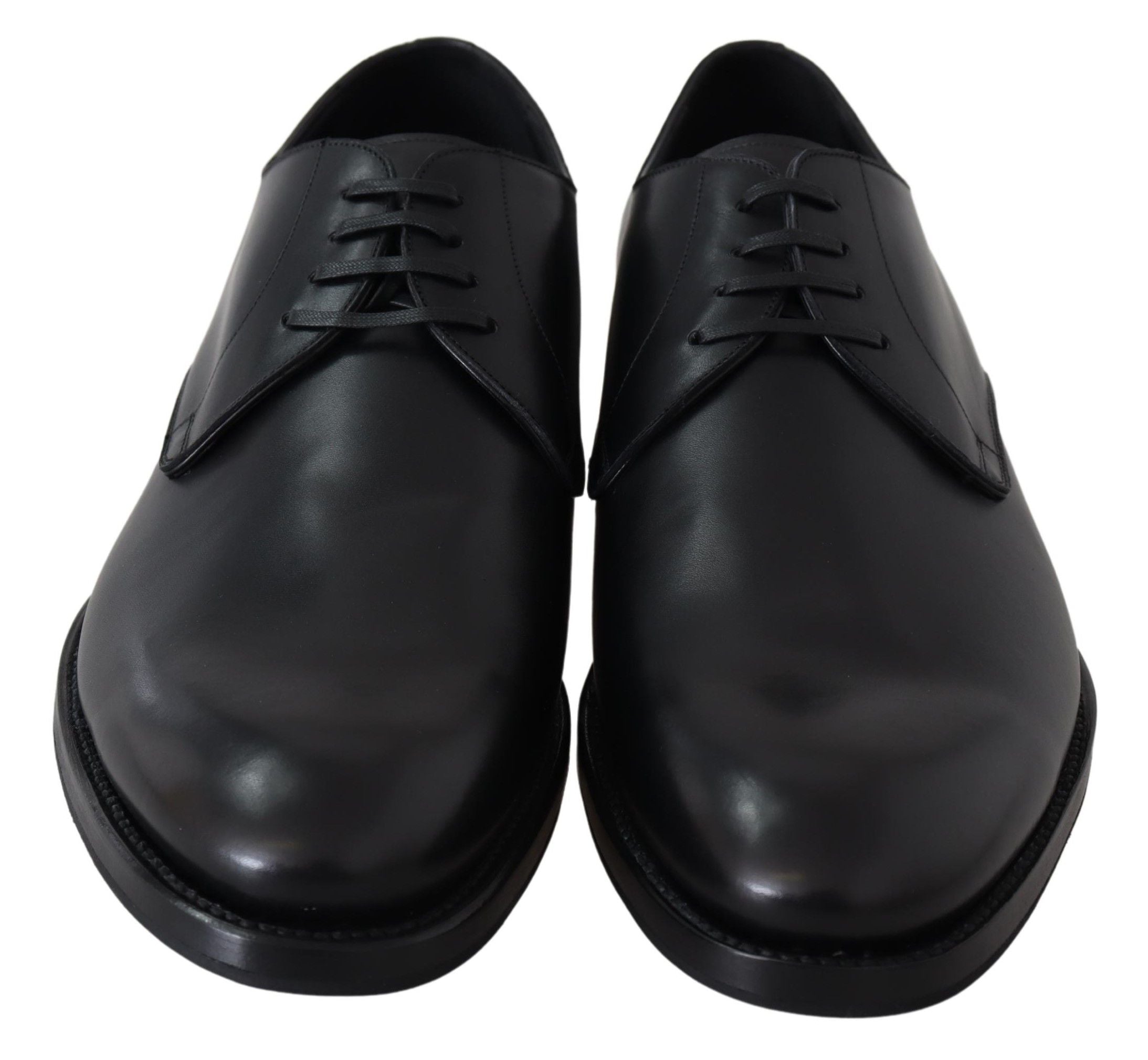 Dolce & Gabbana Elegante Derby-Schuhe aus schwarzem Leder
