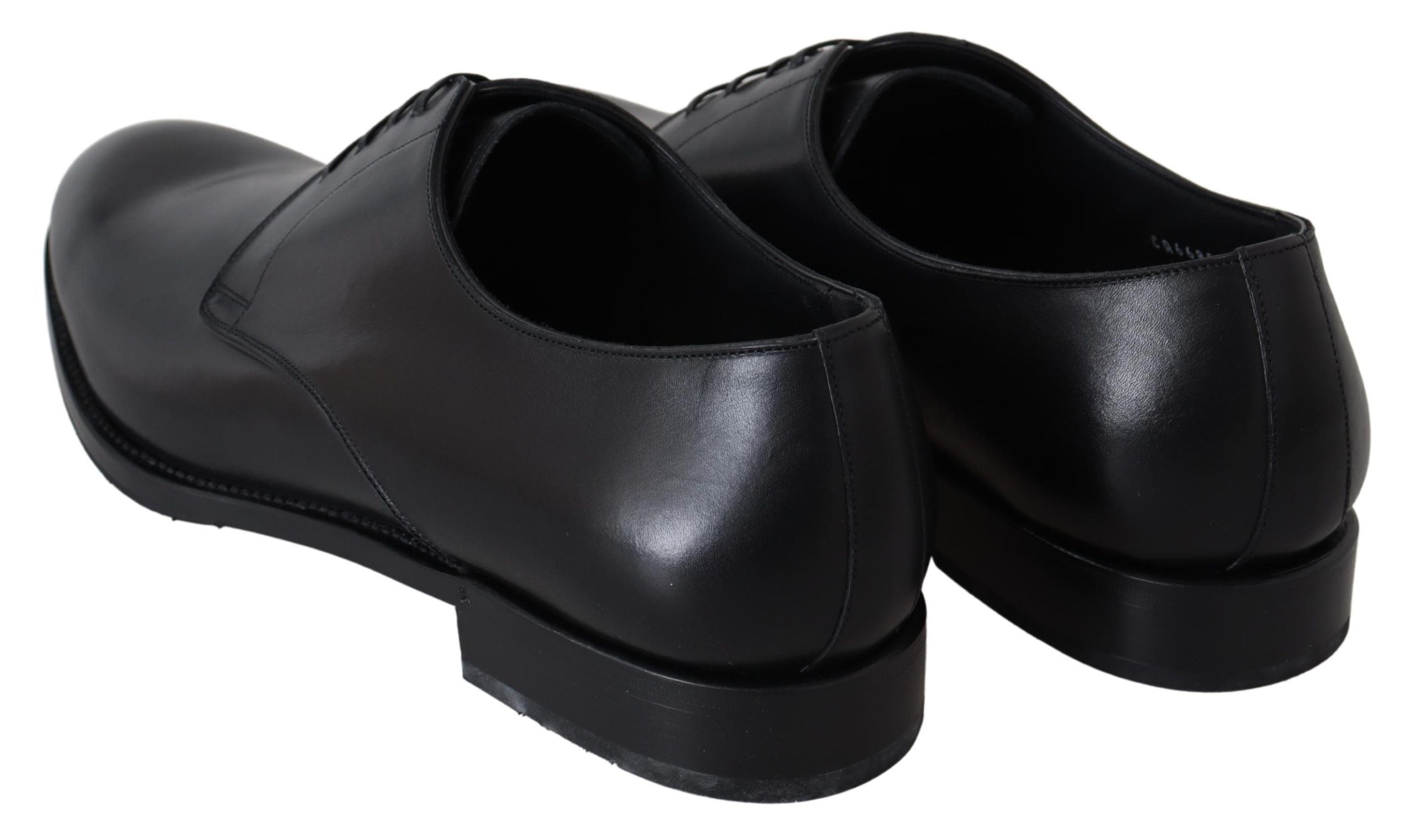 Dolce & Gabbana Elegante Derby-Schuhe aus schwarzem Leder