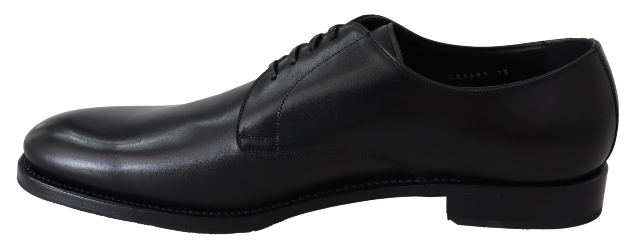 Dolce & Gabbana Elegante Derby-Schuhe aus schwarzem Leder