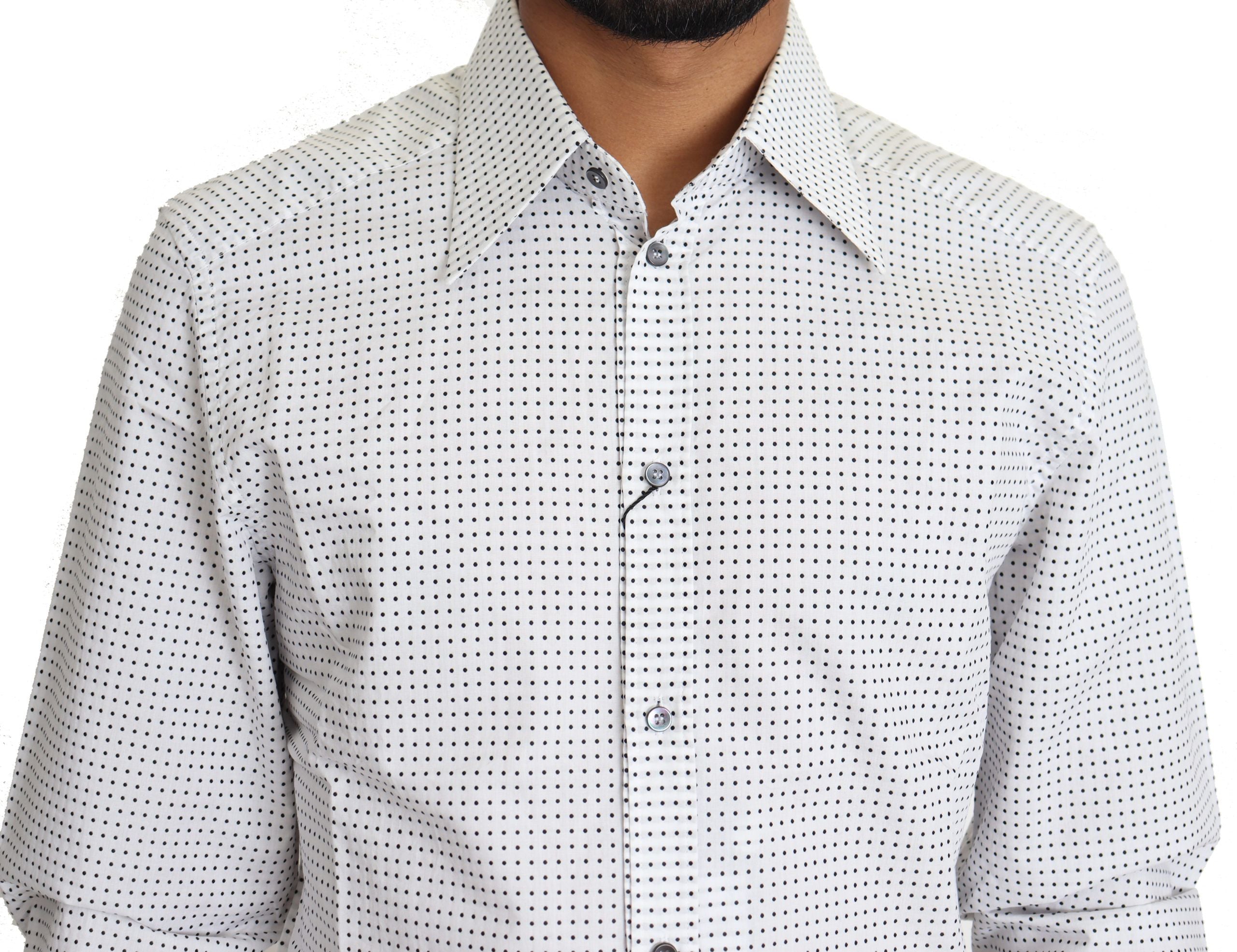 Dolce & Gabbana – Elegantes Slim Fit-Hemd mit Punkten