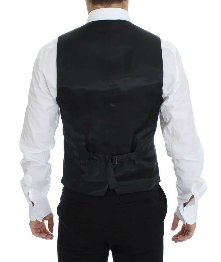 Dolce & Gabbana Elegante Weste aus grauer Wollmischung
