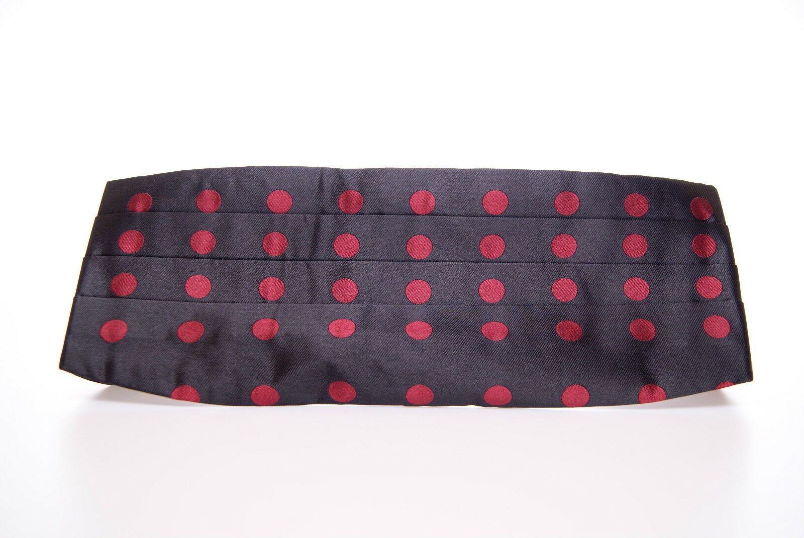 Dolce & Gabbana Exquisiter schwarzer Seidenkummerbund mit roten Punkten