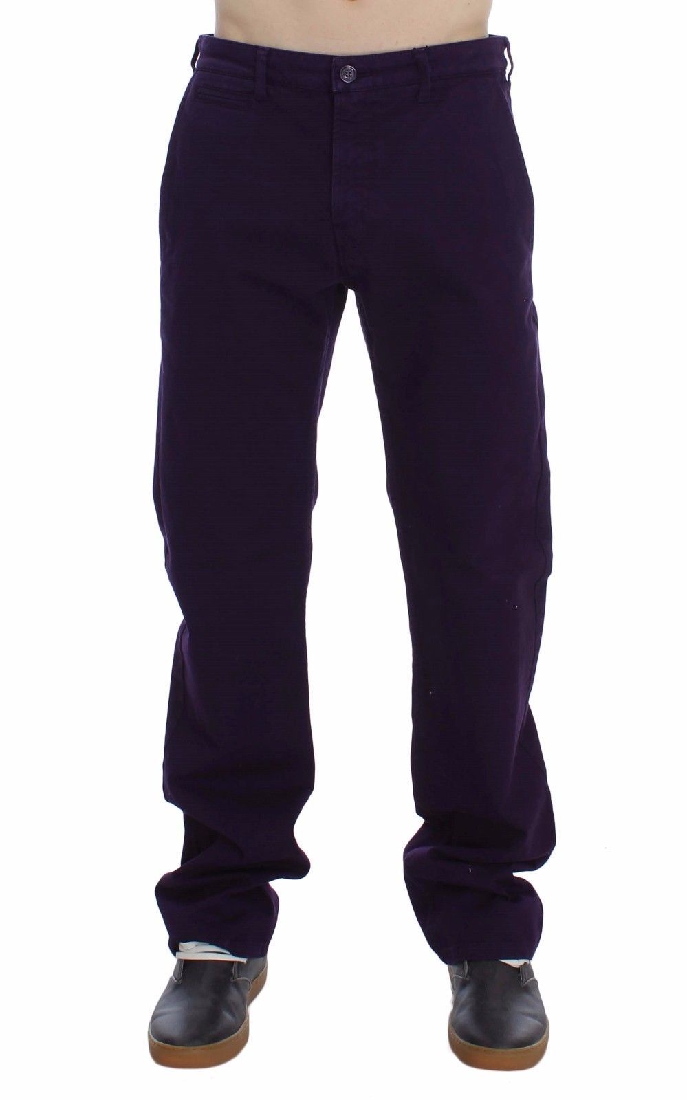 GF Ferre – Schmale Chinos aus Stretch-Baumwolle in Lila