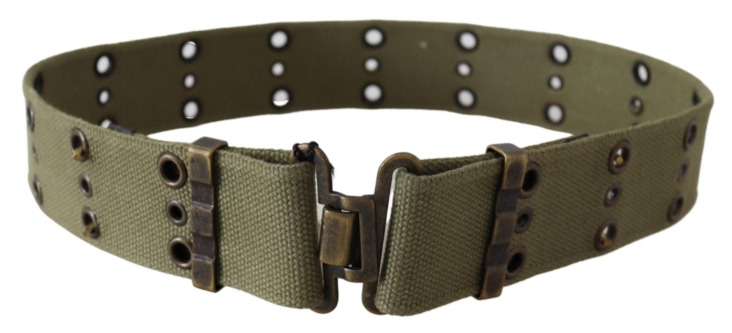 Ermanno Scervino Schicker Taillengürtel aus armeegrüner Baumwolle