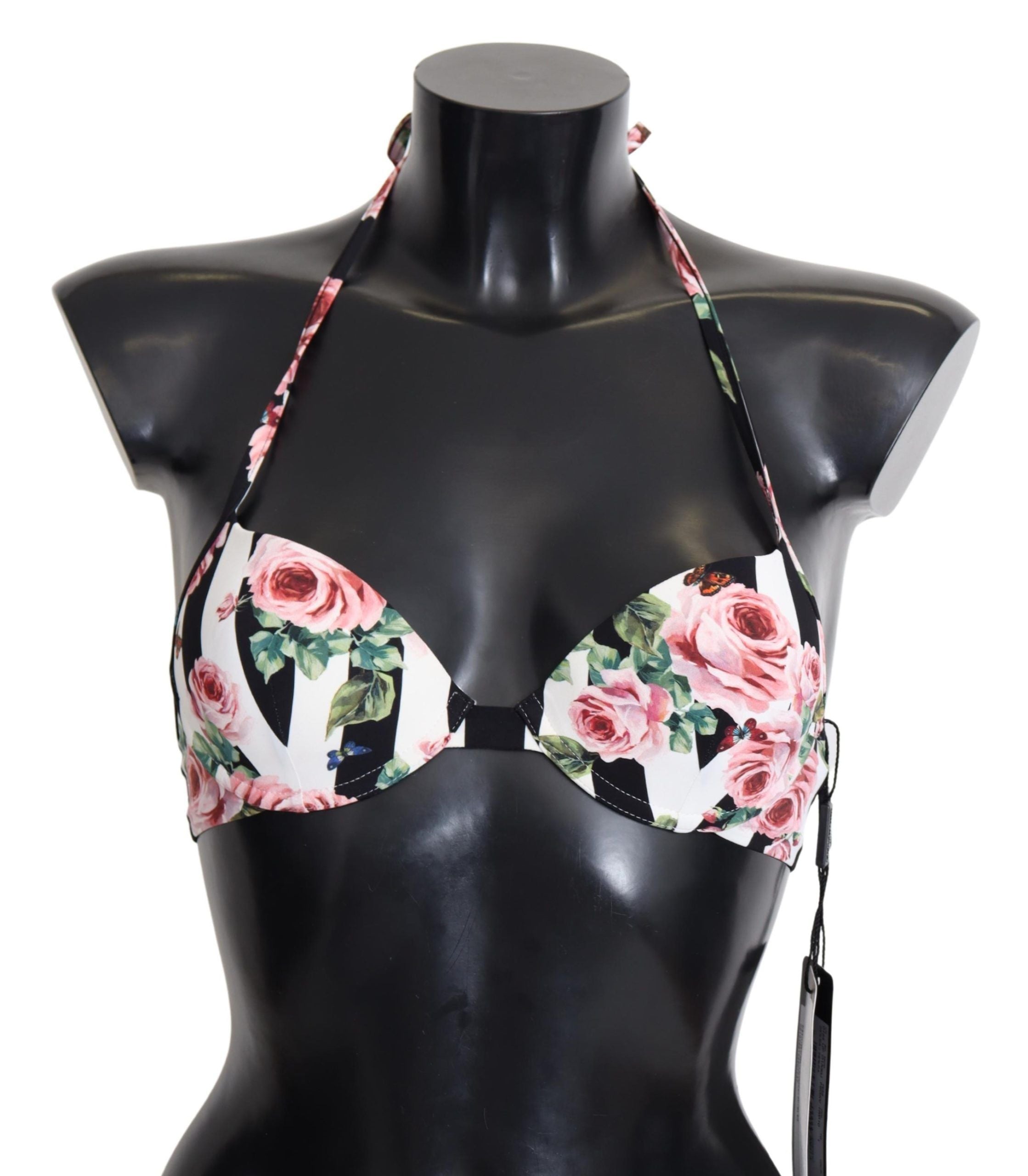 Dolce & Gabbana Schickes Bikinioberteil mit Rosenprint für elegante Strandtage