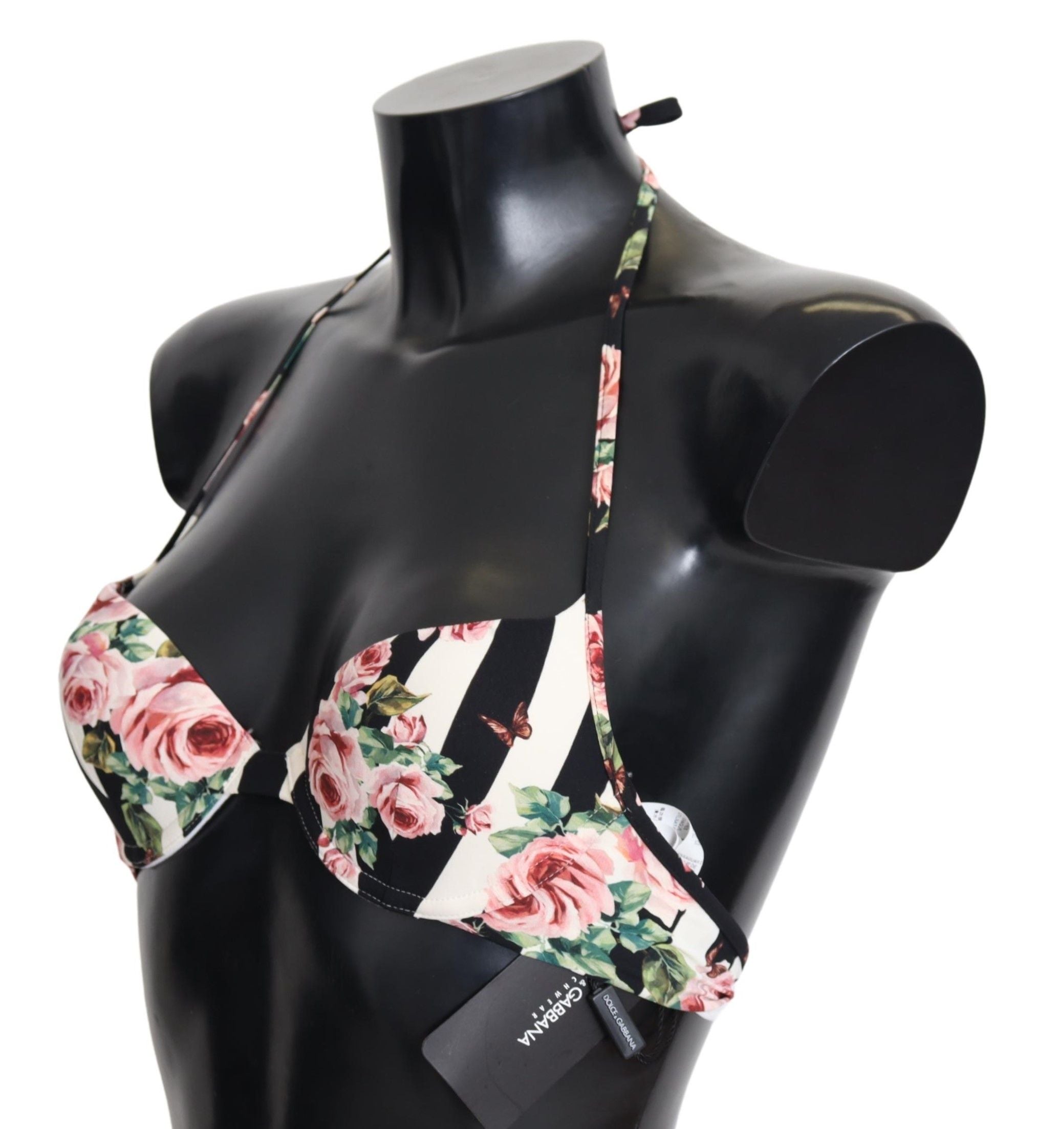 Dolce & Gabbana Elegantes Bikinioberteil mit Rosenprint