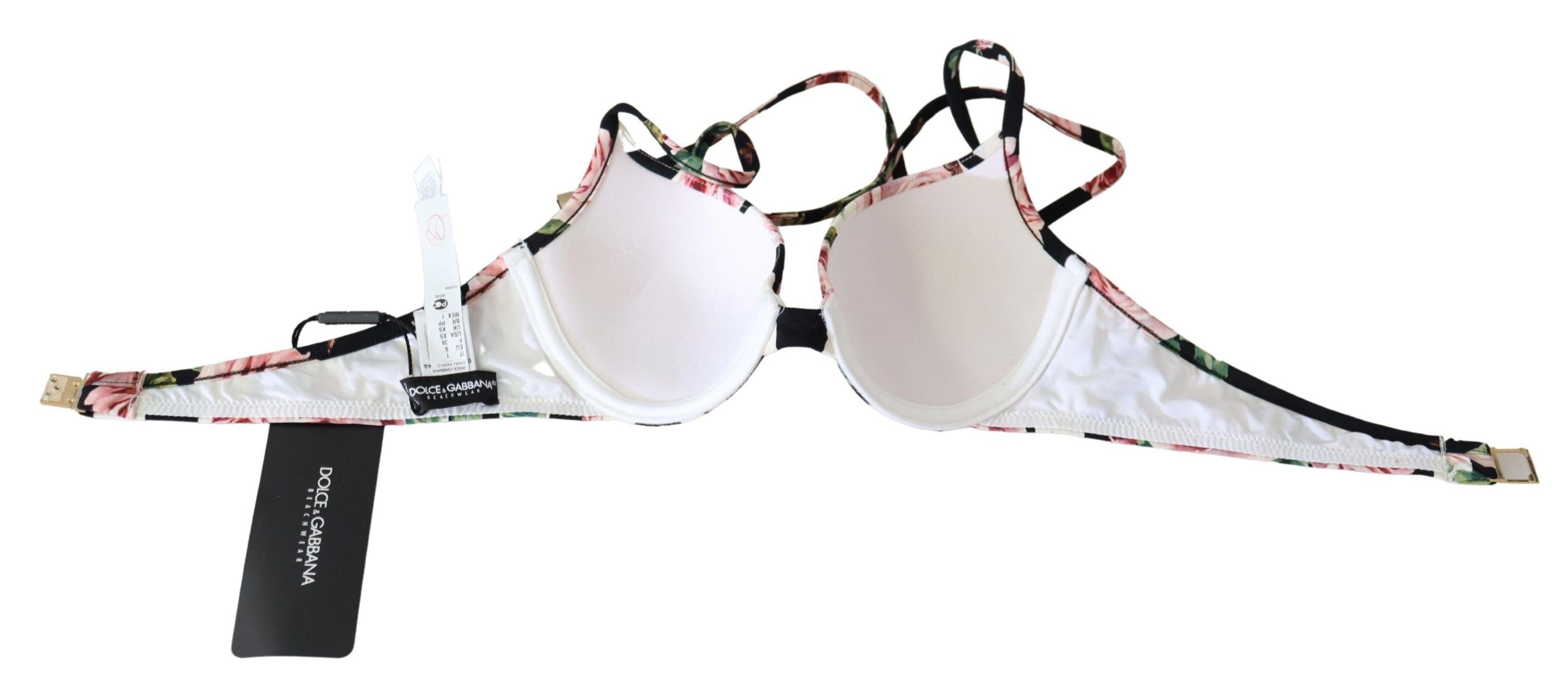 Dolce & Gabbana Elegantes Bikinioberteil mit Rosenprint