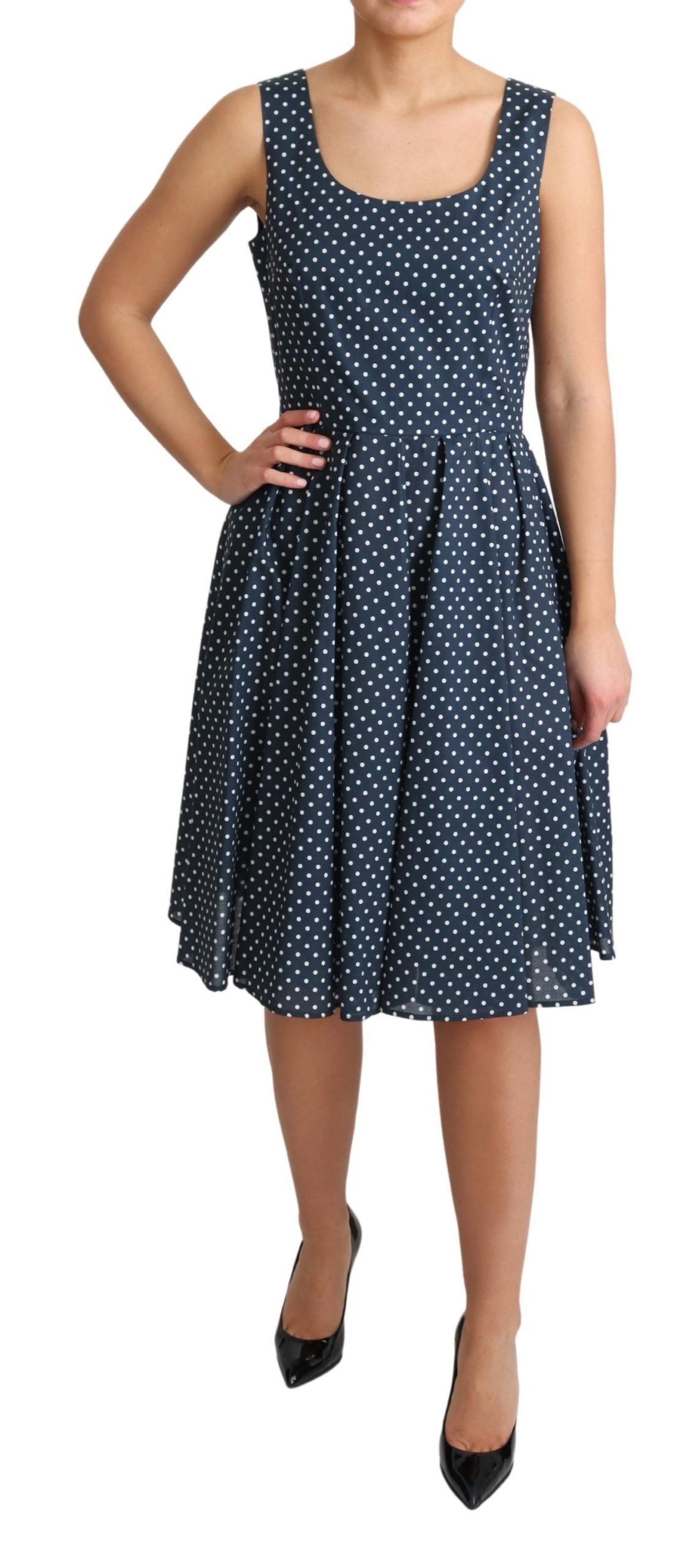 Dolce & Gabbana – Ärmelloses A-Linien-Kleid mit Polka Dots