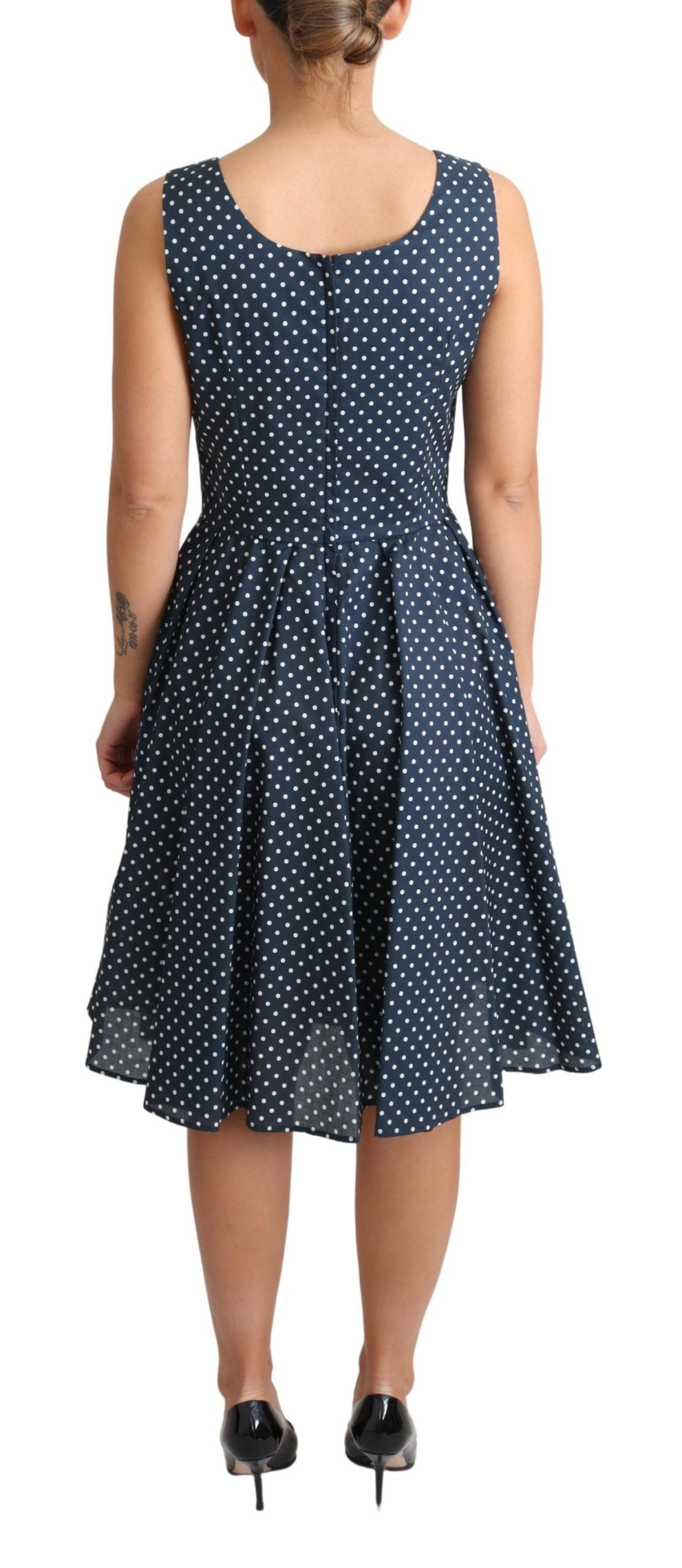 Dolce & Gabbana – Ärmelloses A-Linien-Kleid mit Polka Dots