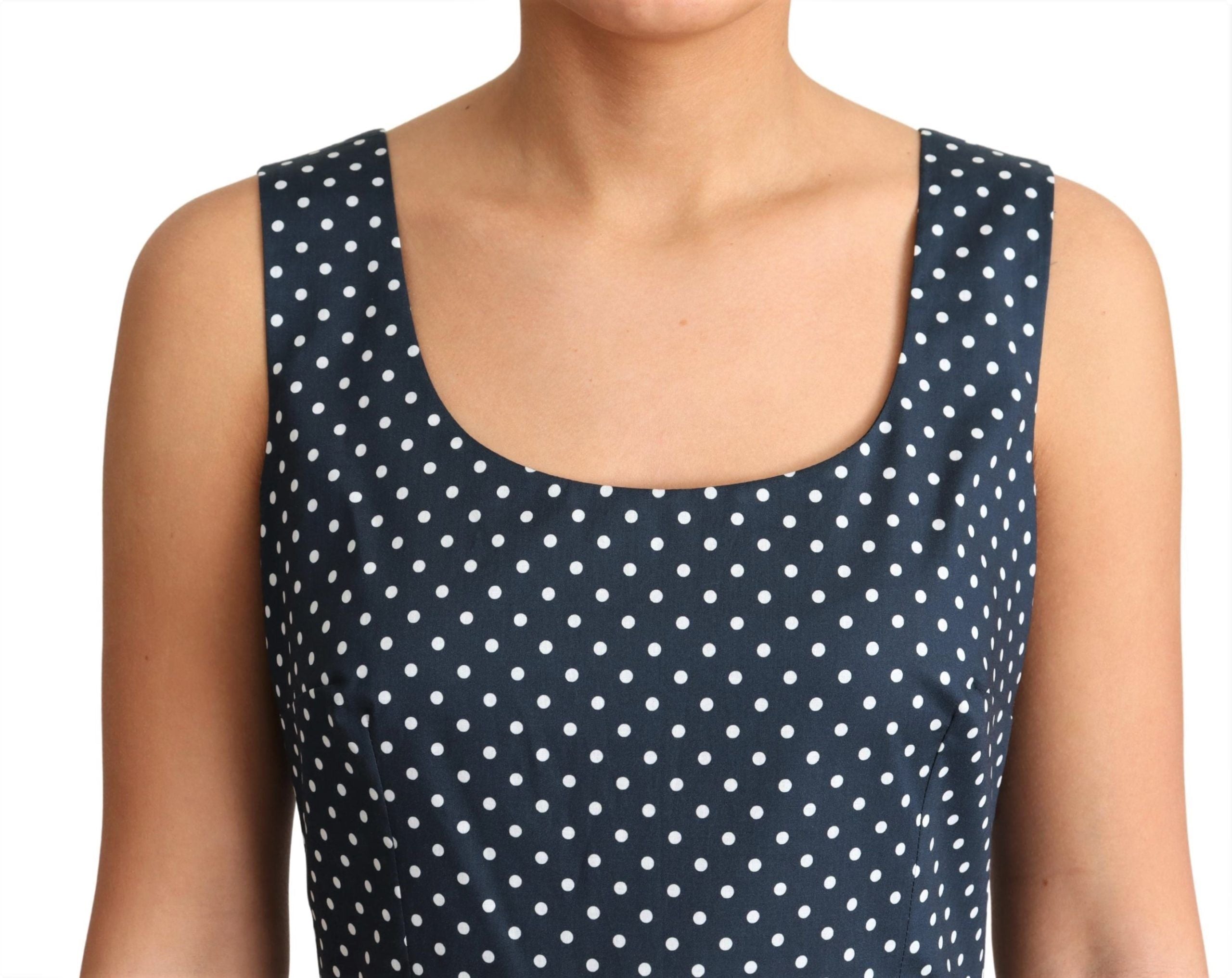 Dolce & Gabbana – Ärmelloses A-Linien-Kleid mit Polka Dots