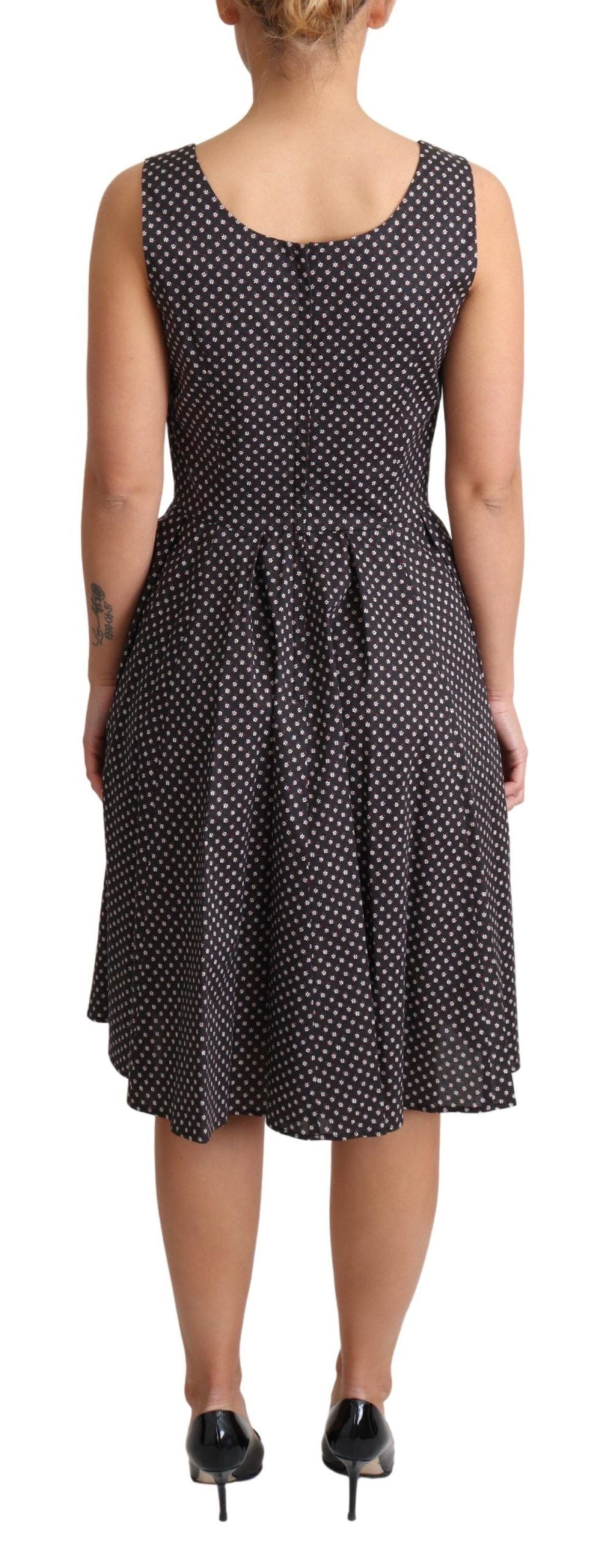 Dolce & Gabbana Elegantes ärmelloses A-Linien-Kleid mit Blumenmuster