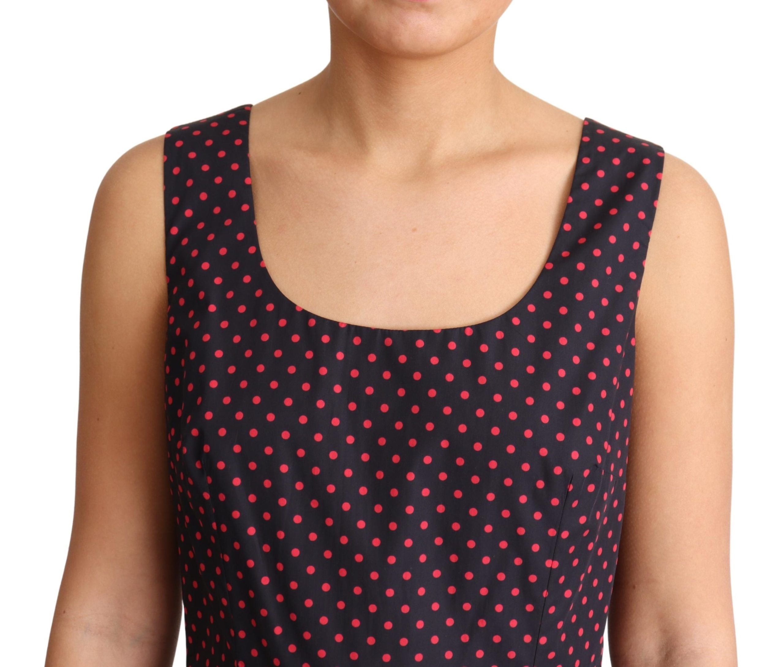 Rochie Dolce & Gabbana Chic Polka Bucket fără mâneci, cu linie A