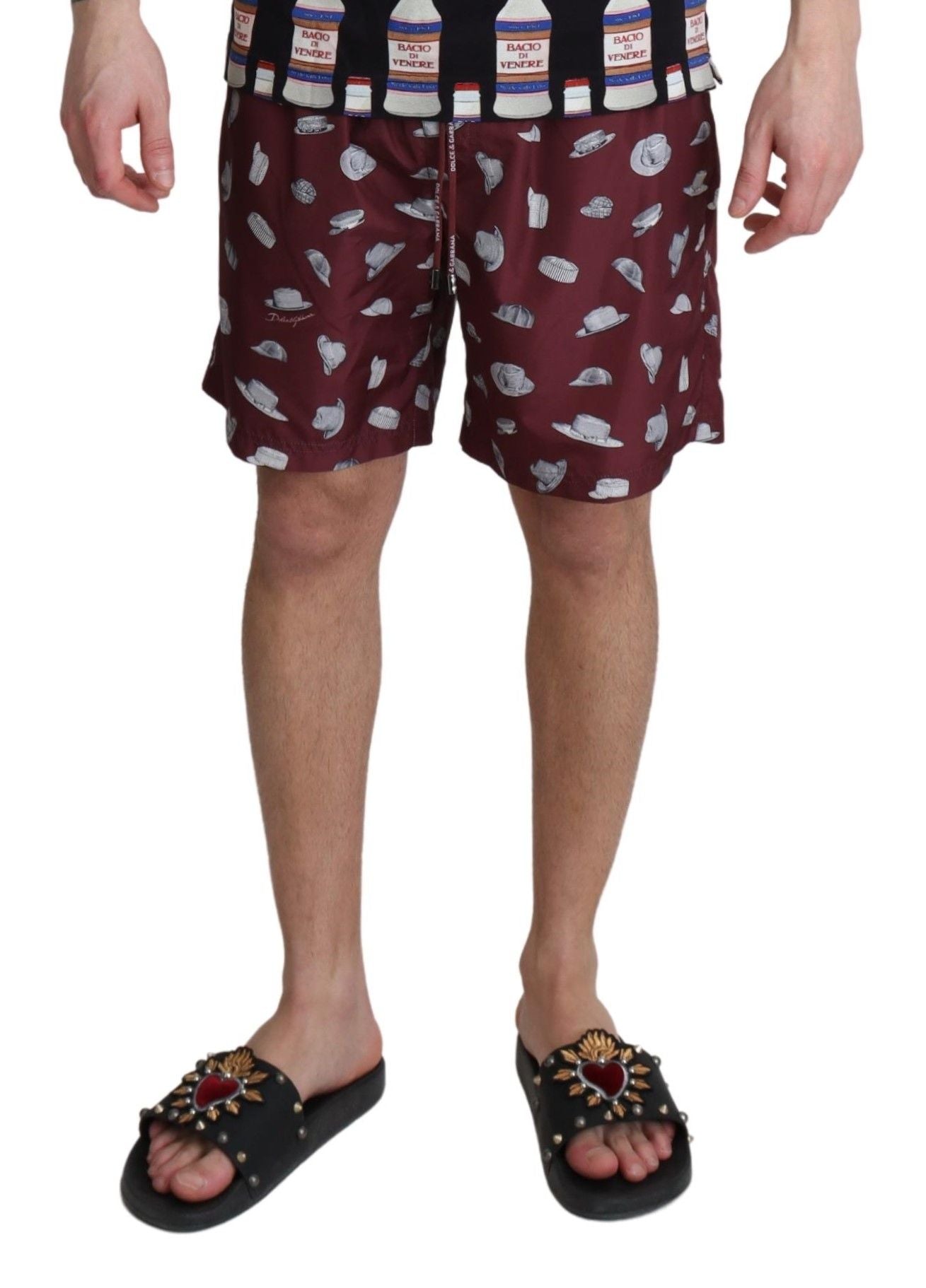 Dolce & Gabbana Pantaloni scurți de plajă eleganti maro