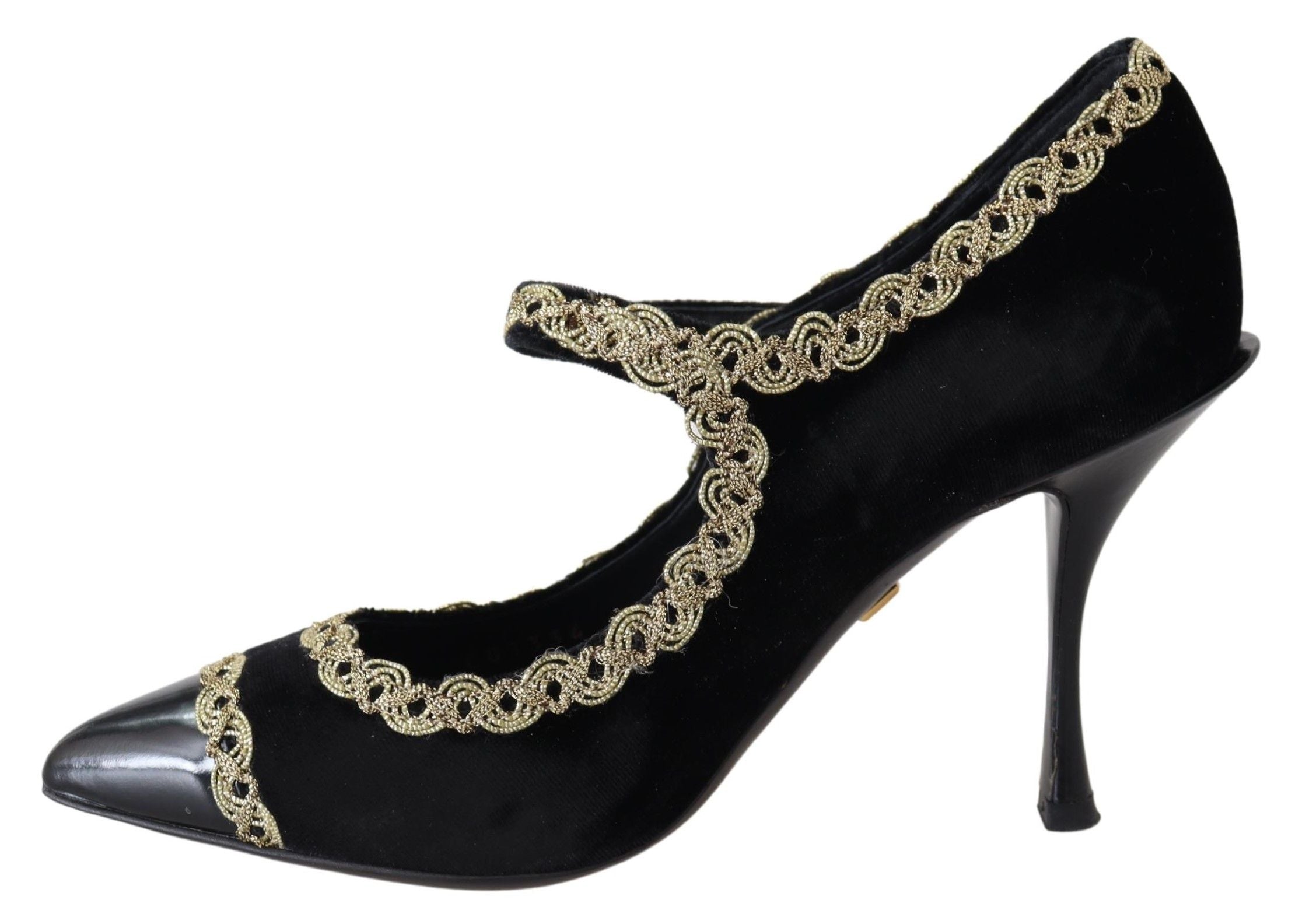 Dolce & Gabbana Elegante Pumps aus Samt mit Stickerei
