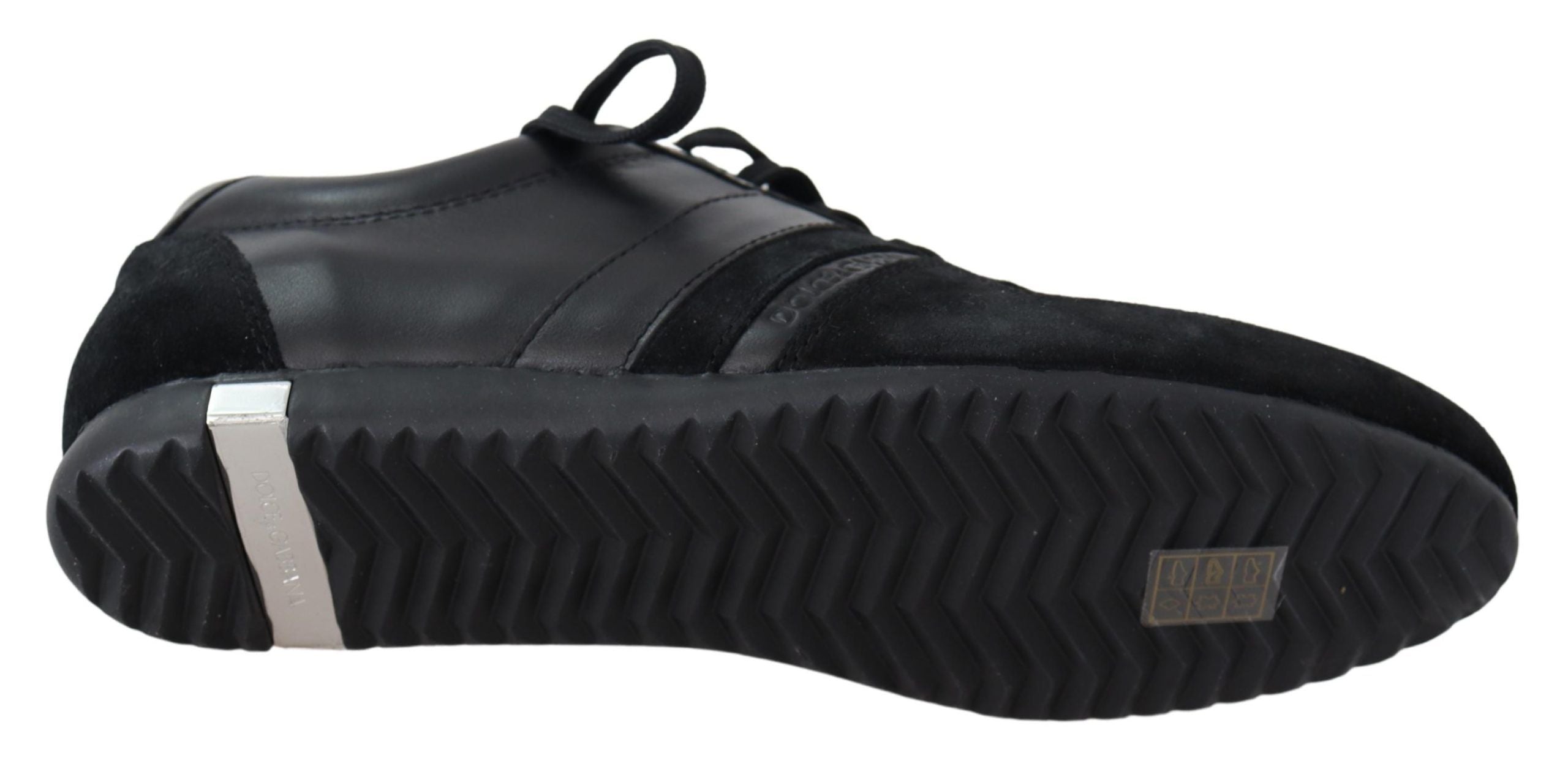 Dolce & Gabbana Elegante schwarze Sport-Sneakers aus Leder