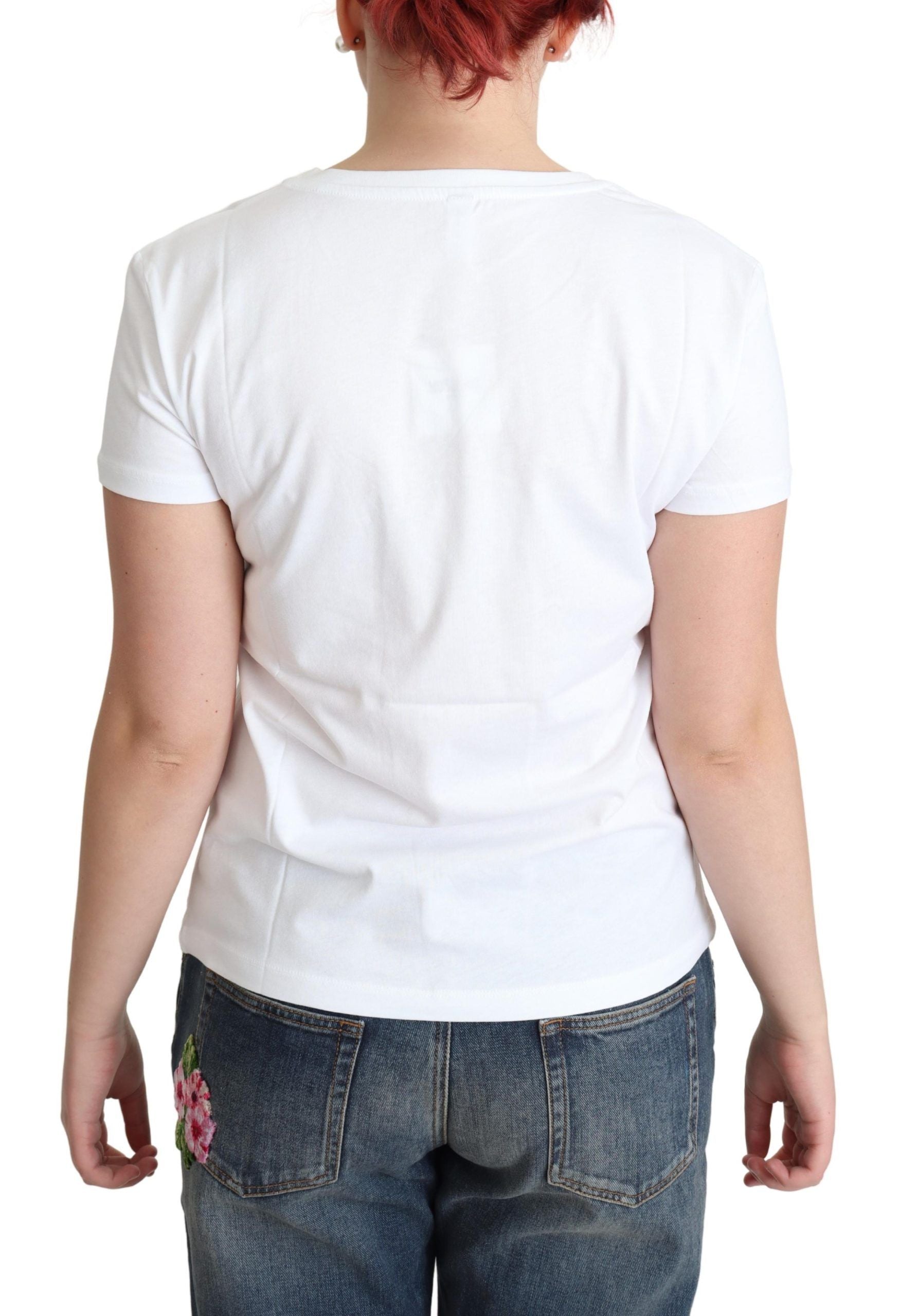 Tricou din bumbac cu imprimeu Moschino Sunny Milano